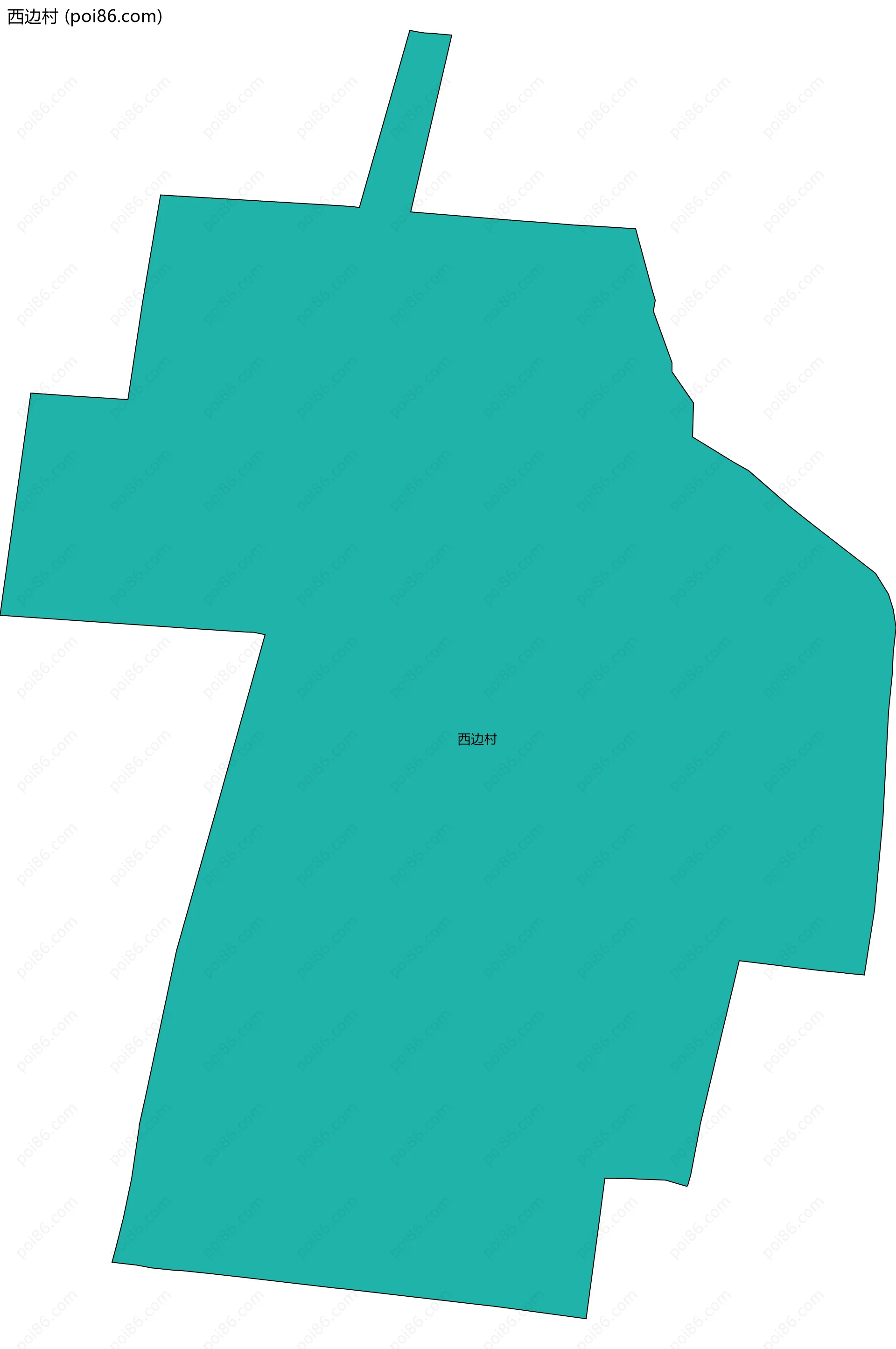 西边村边界地图