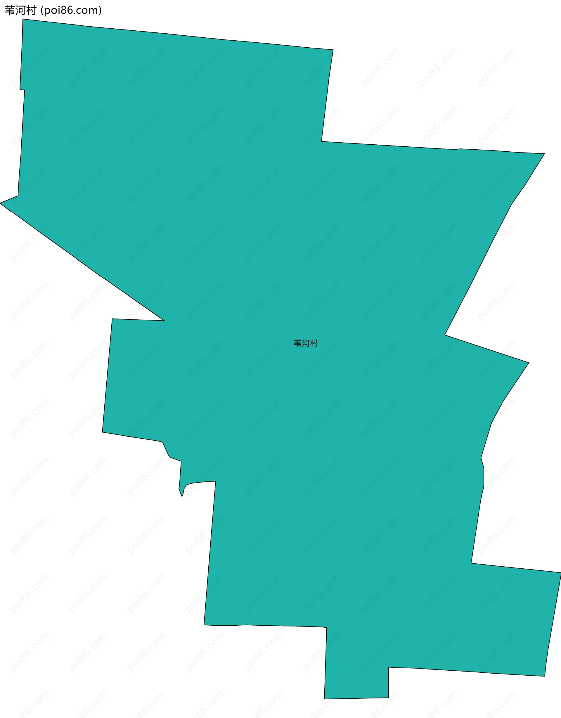 苇河村边界地图