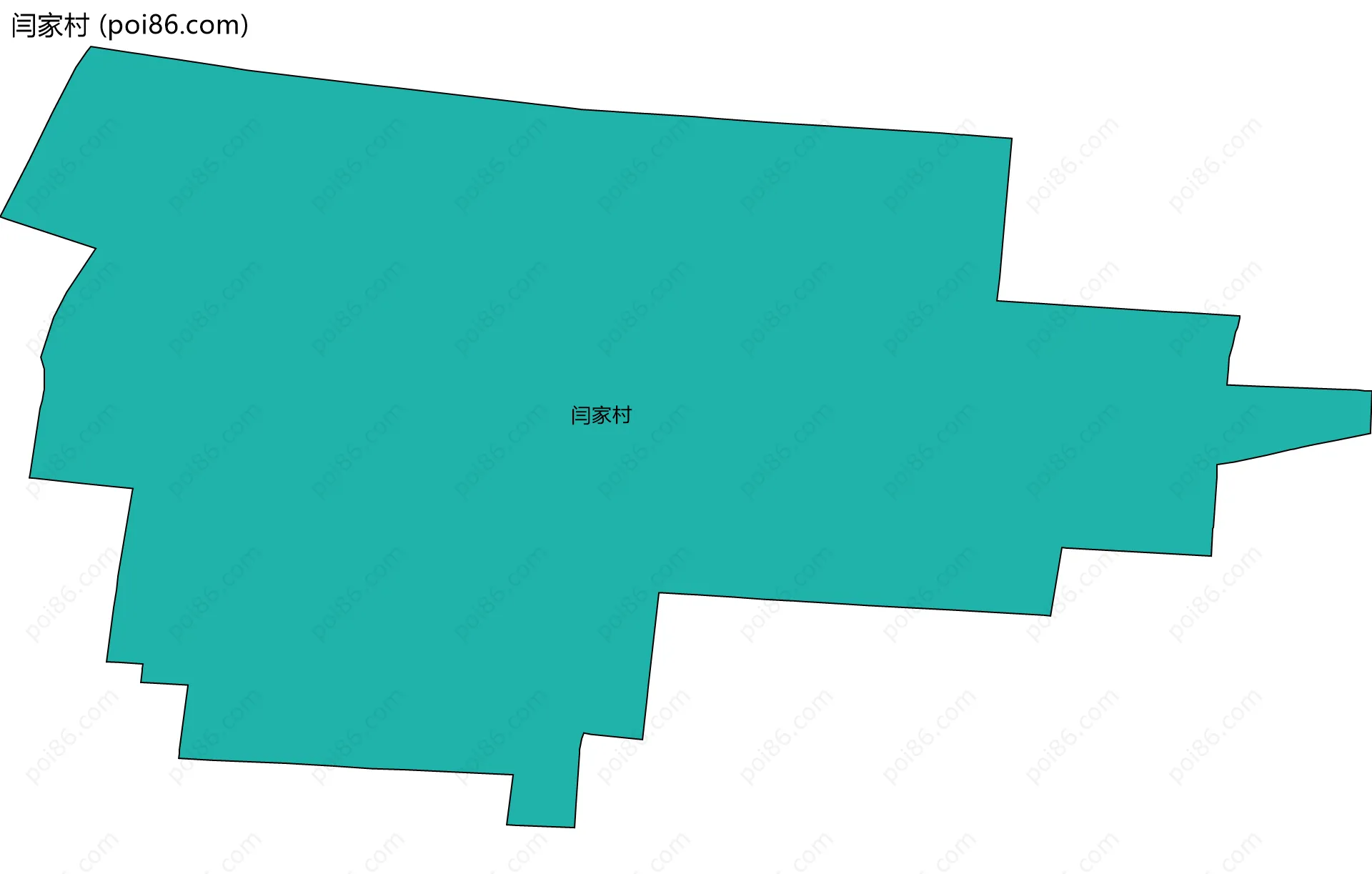 闫家村边界地图