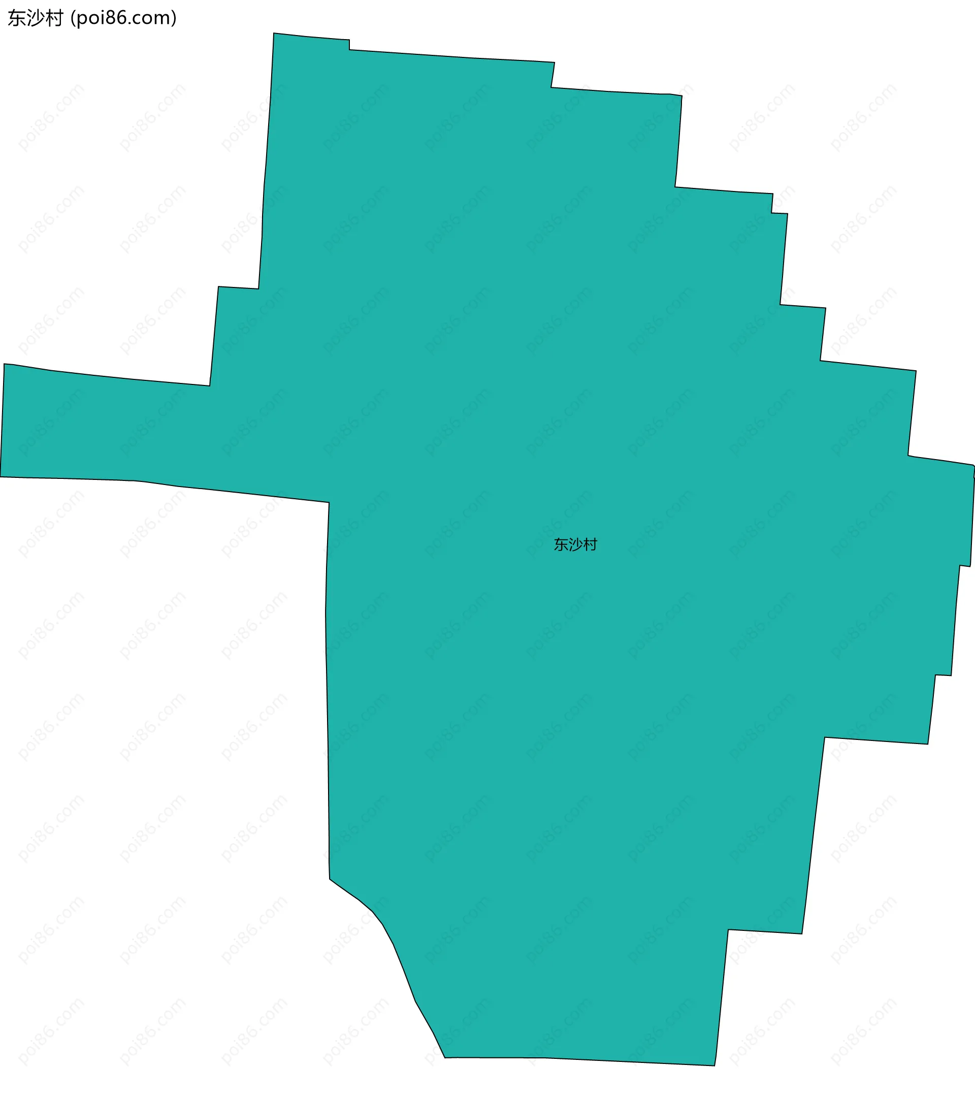 东沙村边界地图
