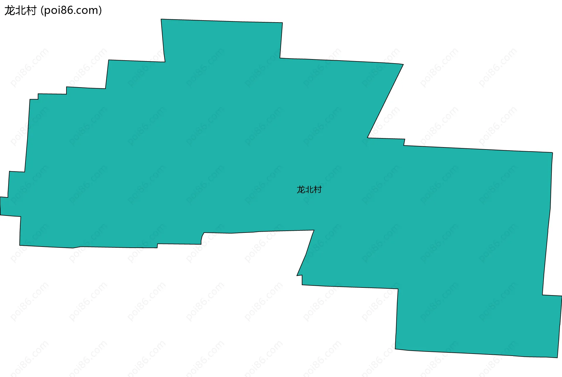 龙北村边界地图