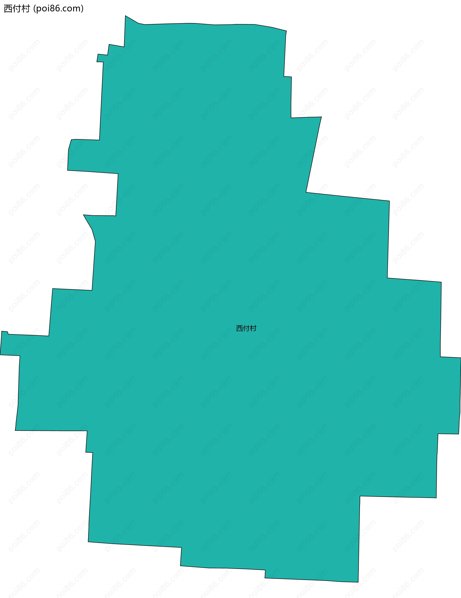 西付村边界地图
