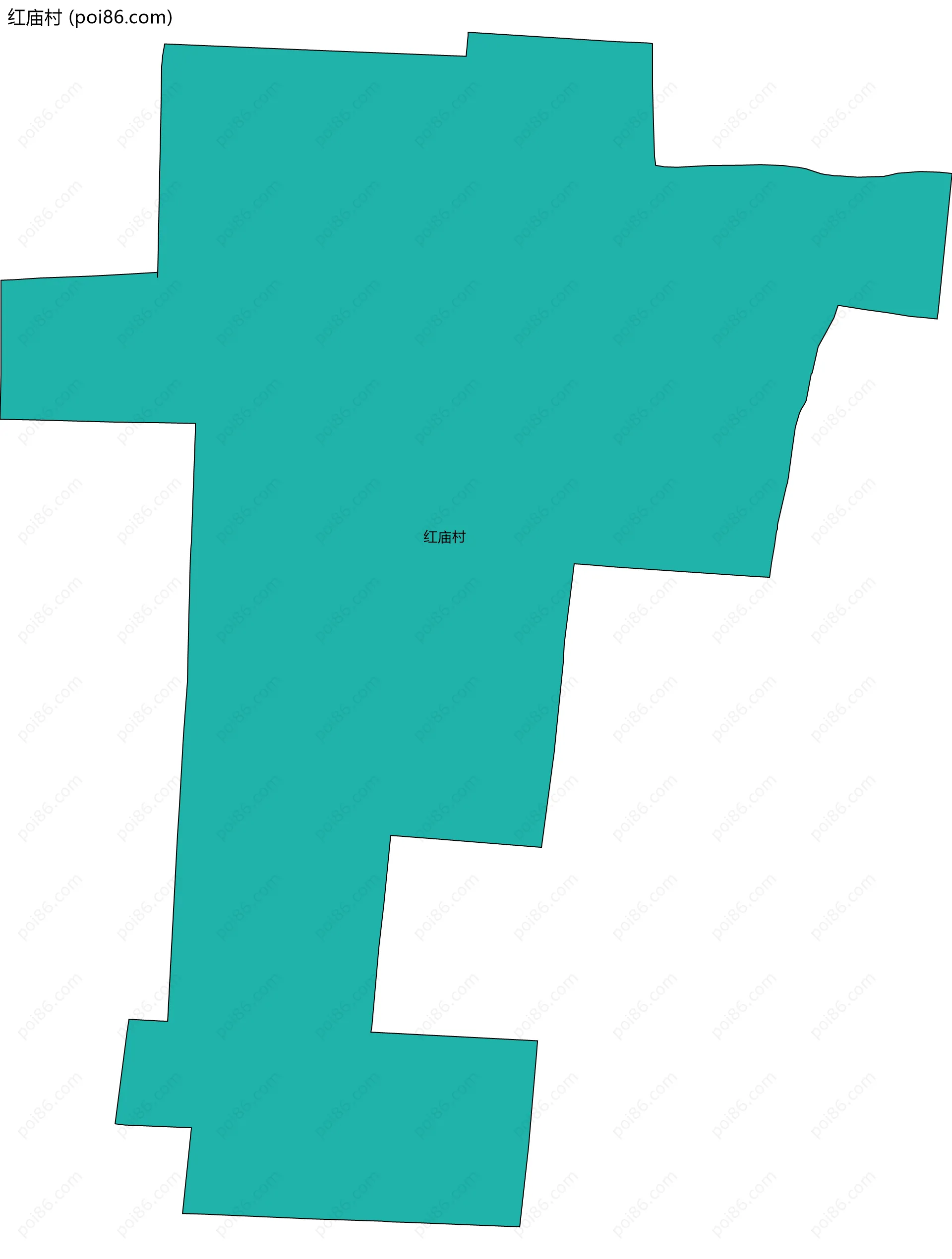 红庙村边界地图