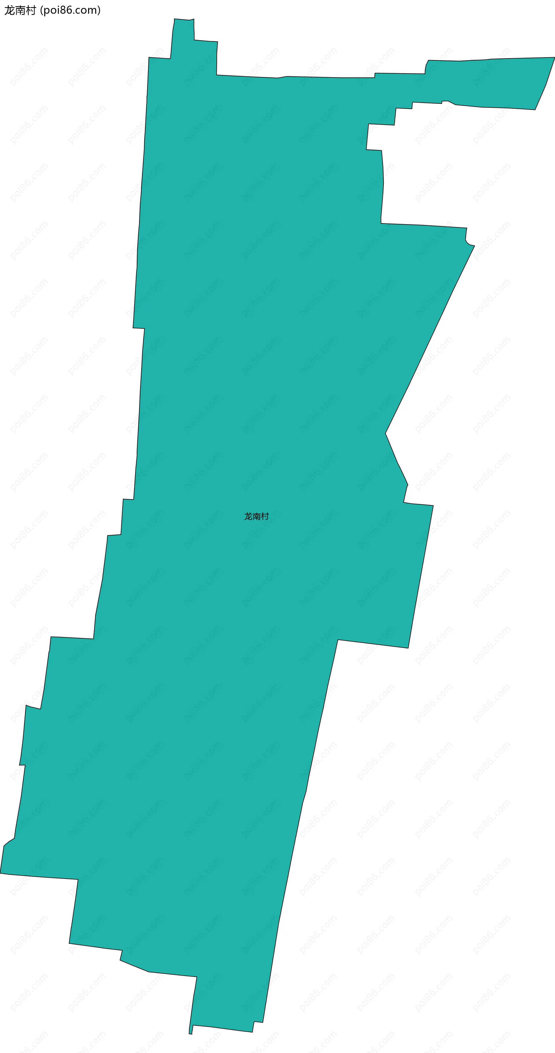 龙南村边界地图