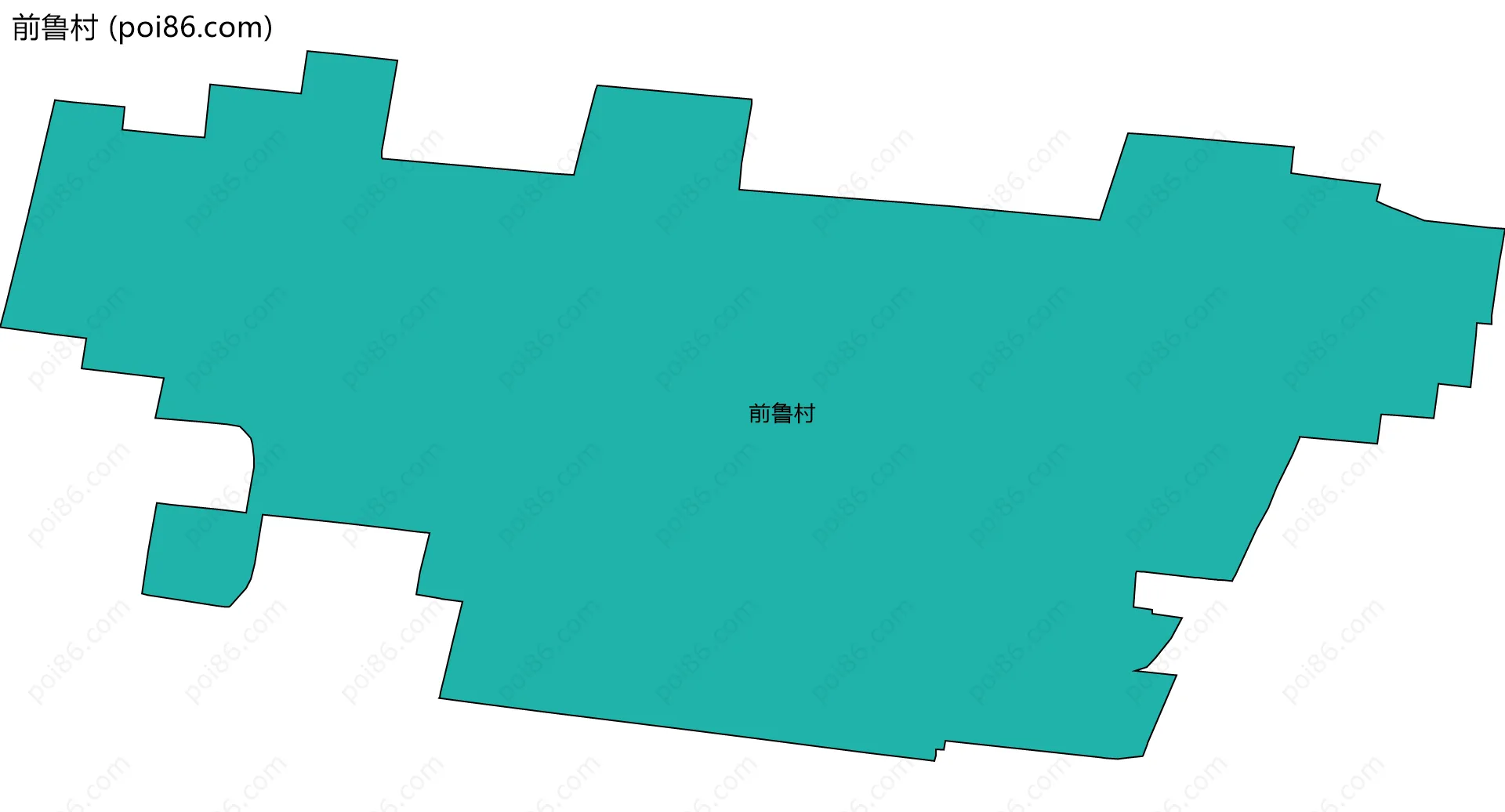 前鲁村边界地图