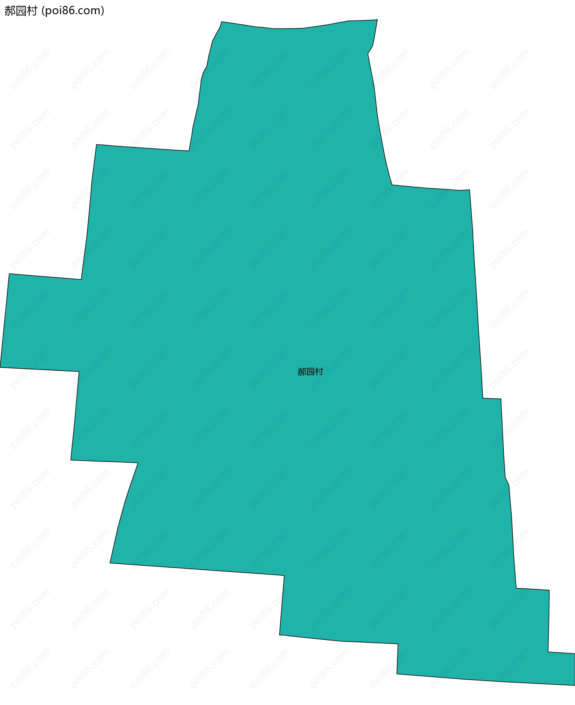 郝园村边界地图