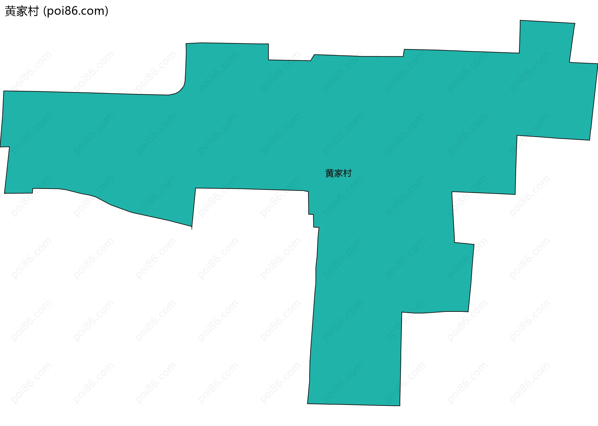 黄家村边界地图