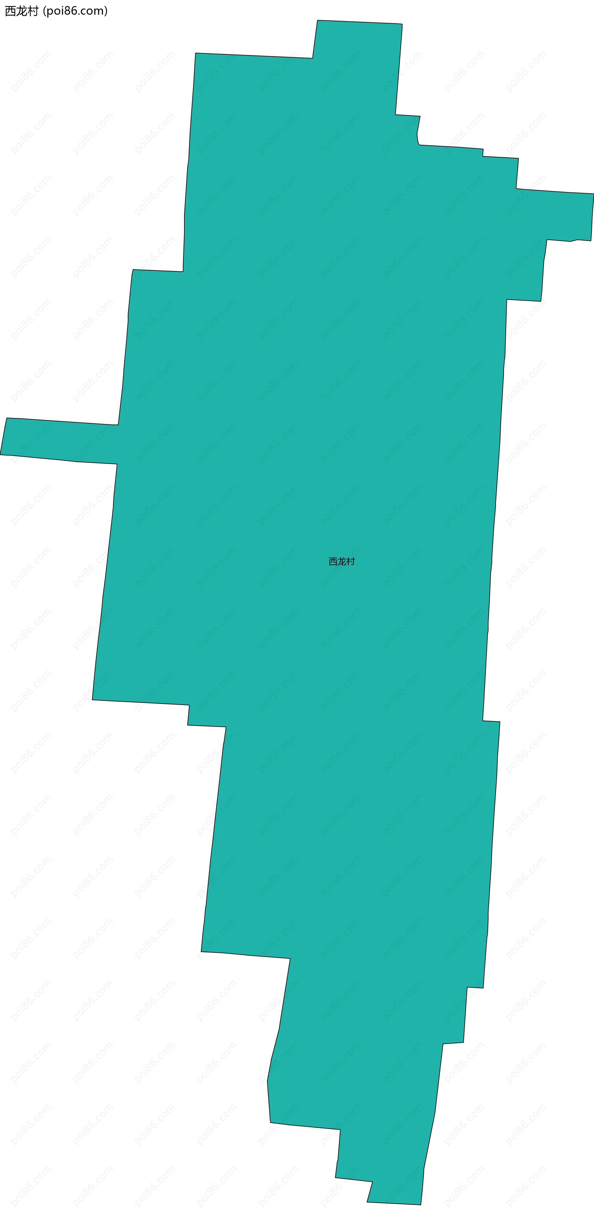 西龙村边界地图