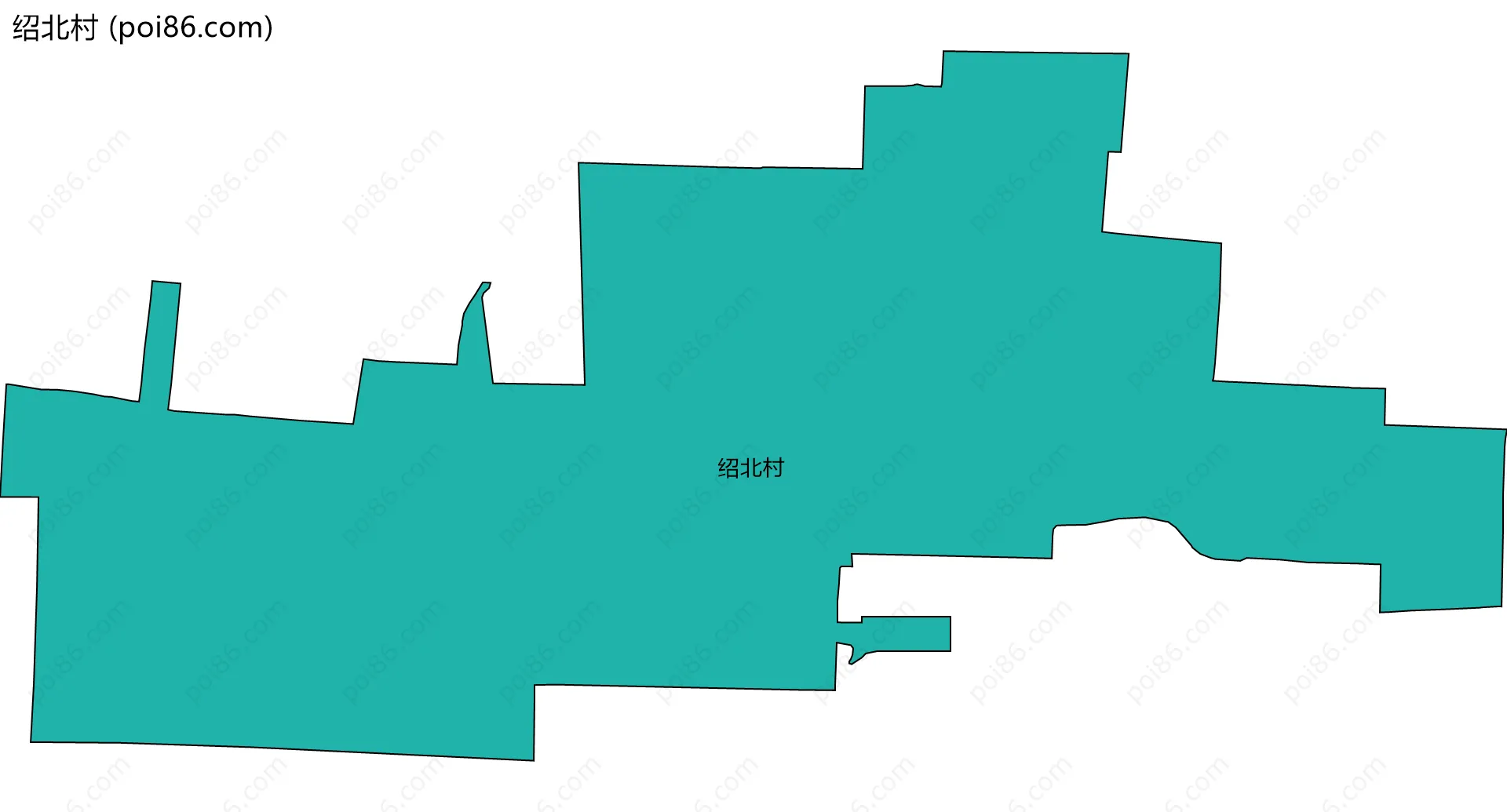 绍北村边界地图