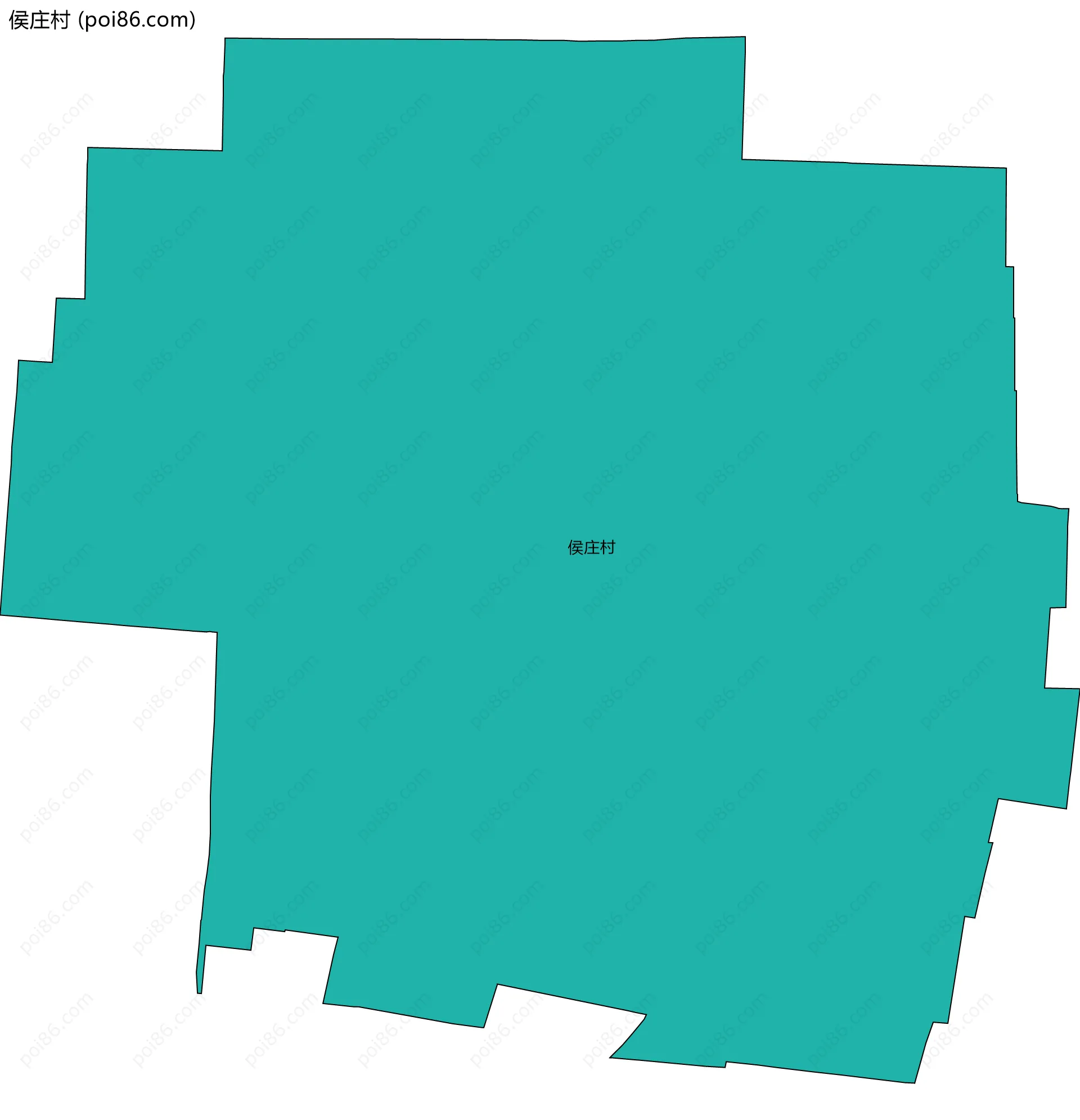 侯庄村边界地图