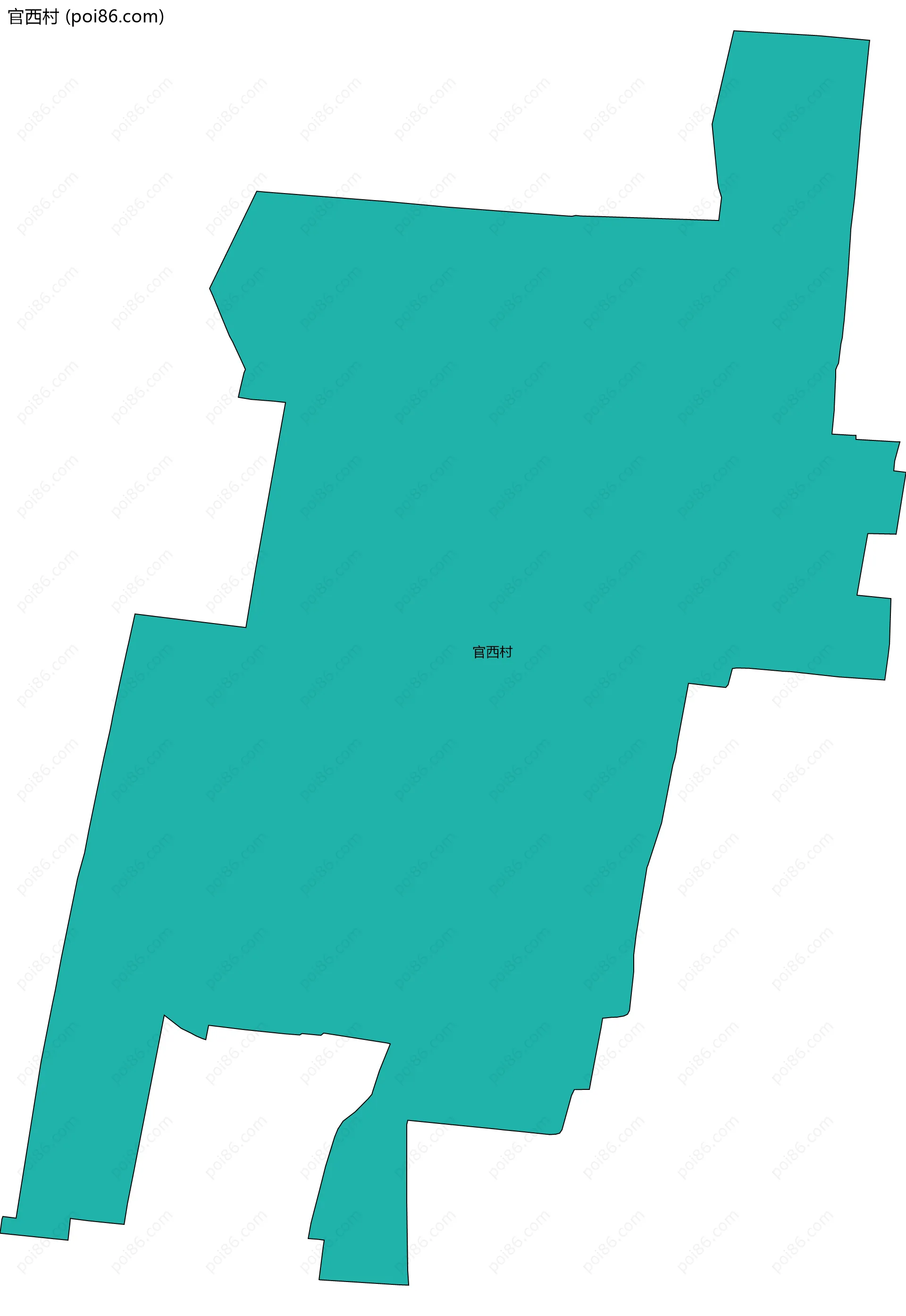 官西村边界地图