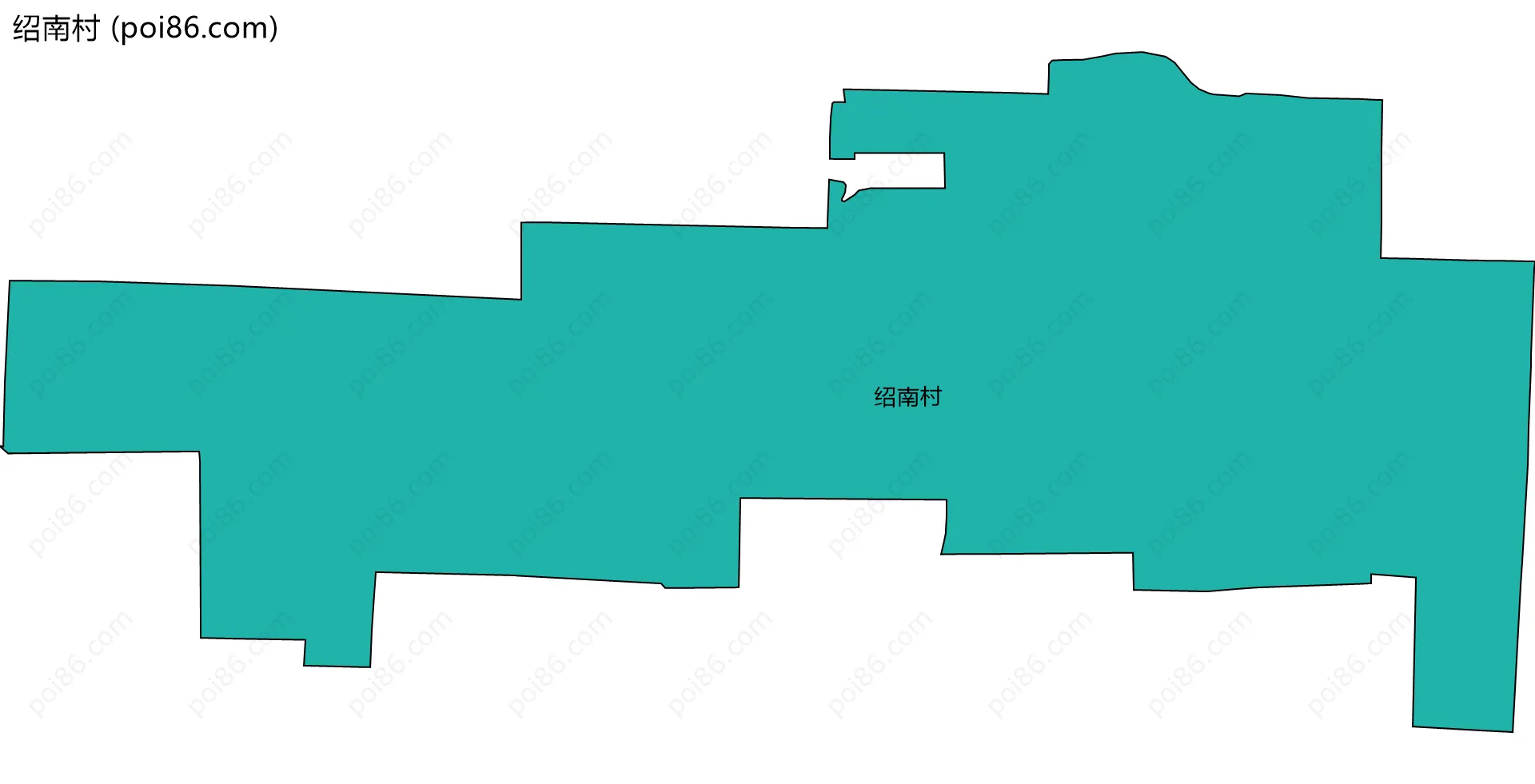 绍南村边界地图