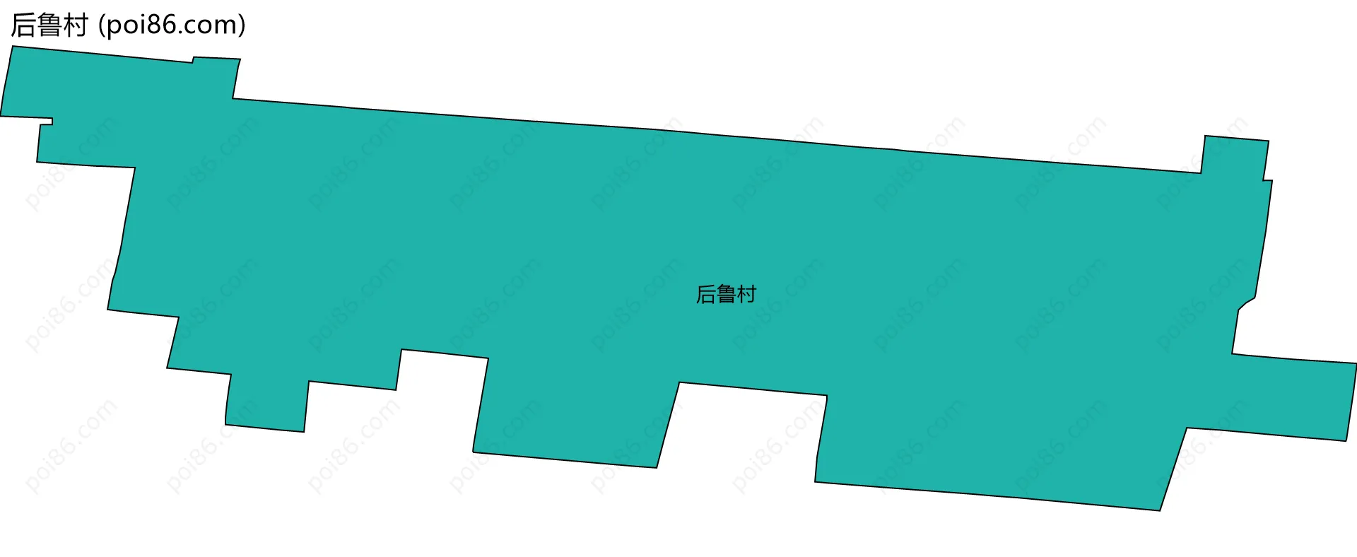 后鲁村边界地图