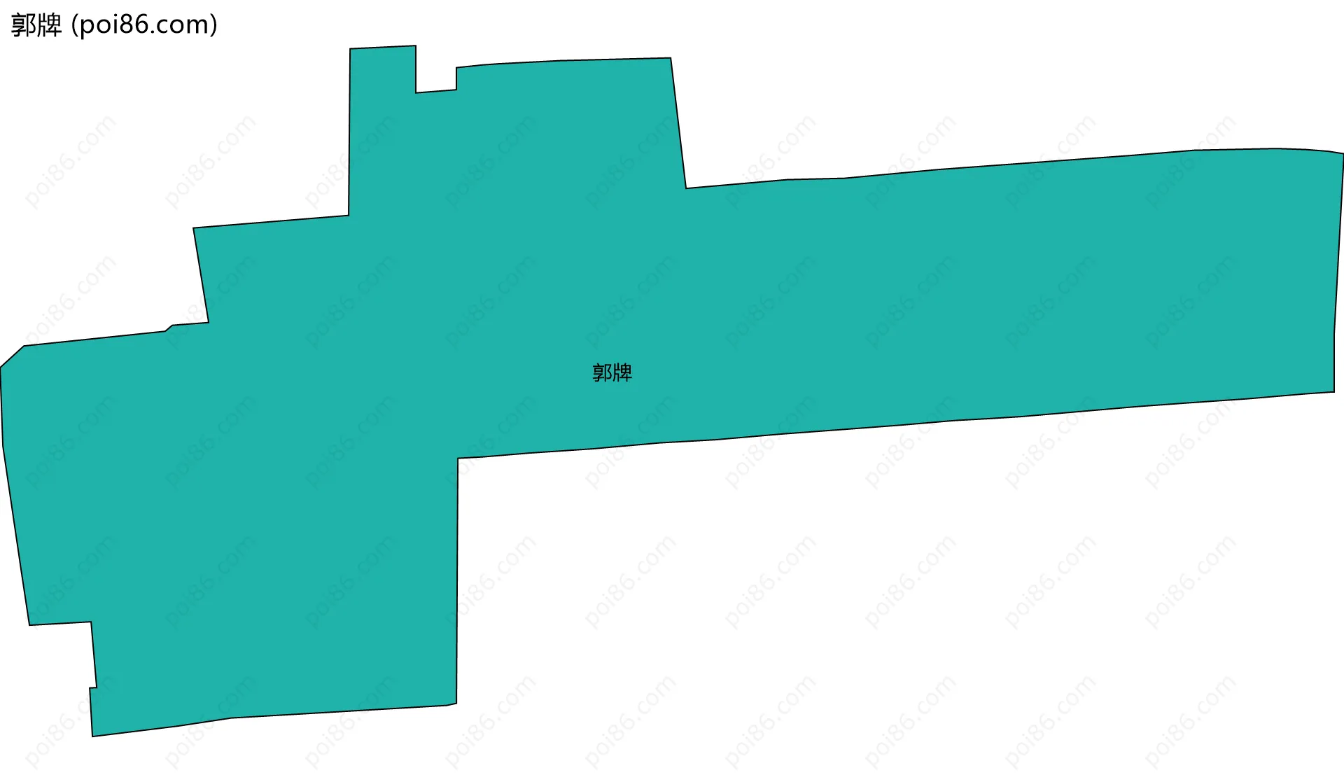 郭牌边界地图