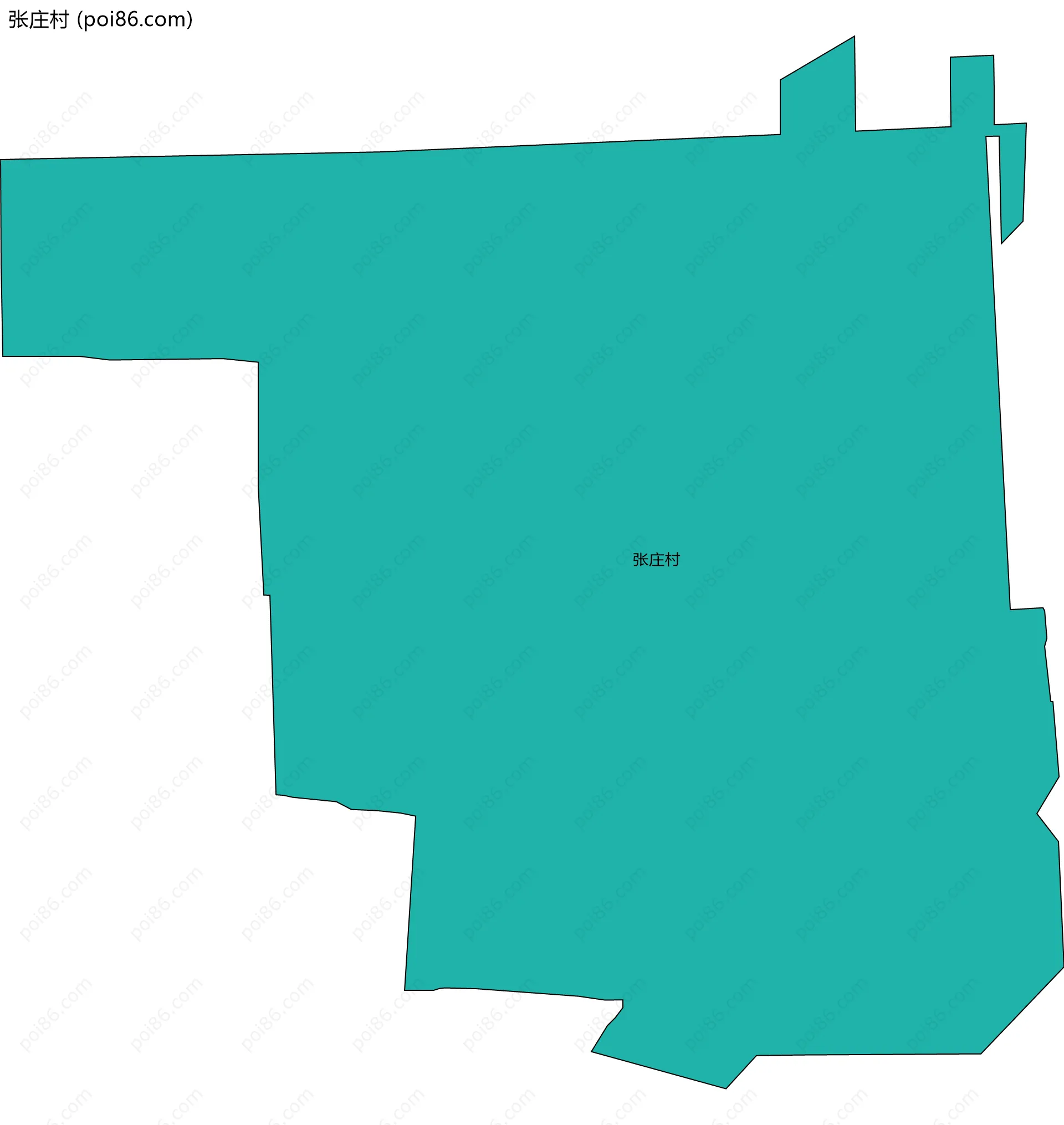张庄村边界地图