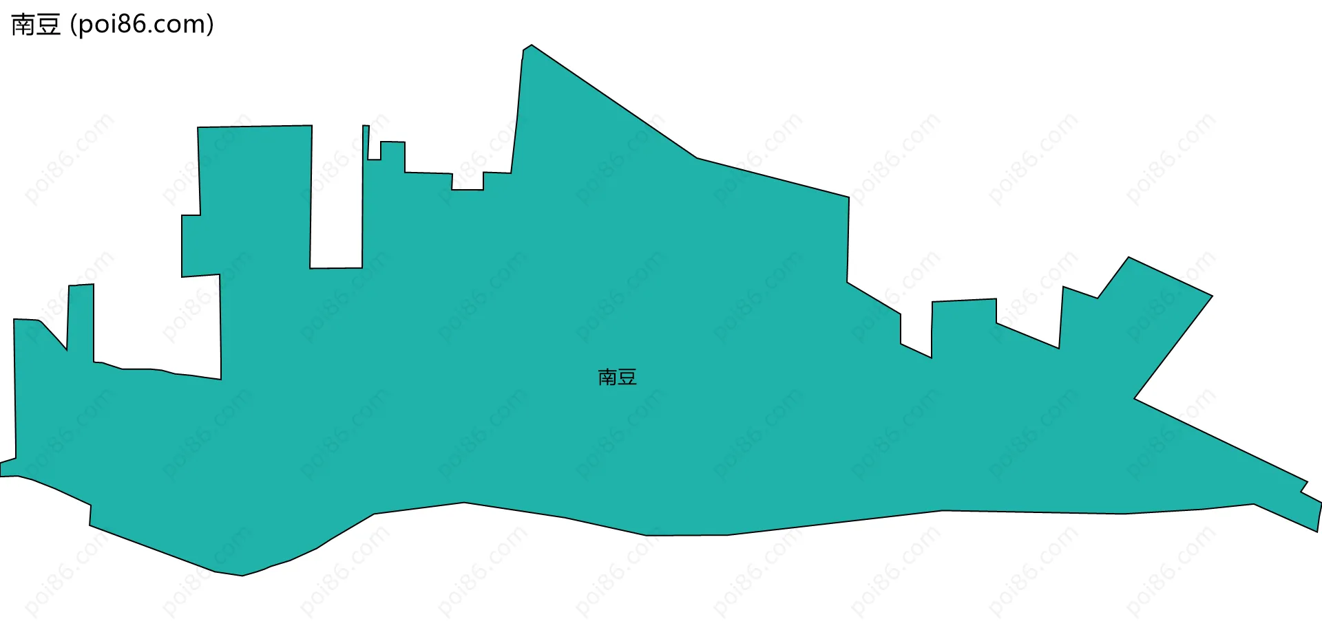 南豆边界地图