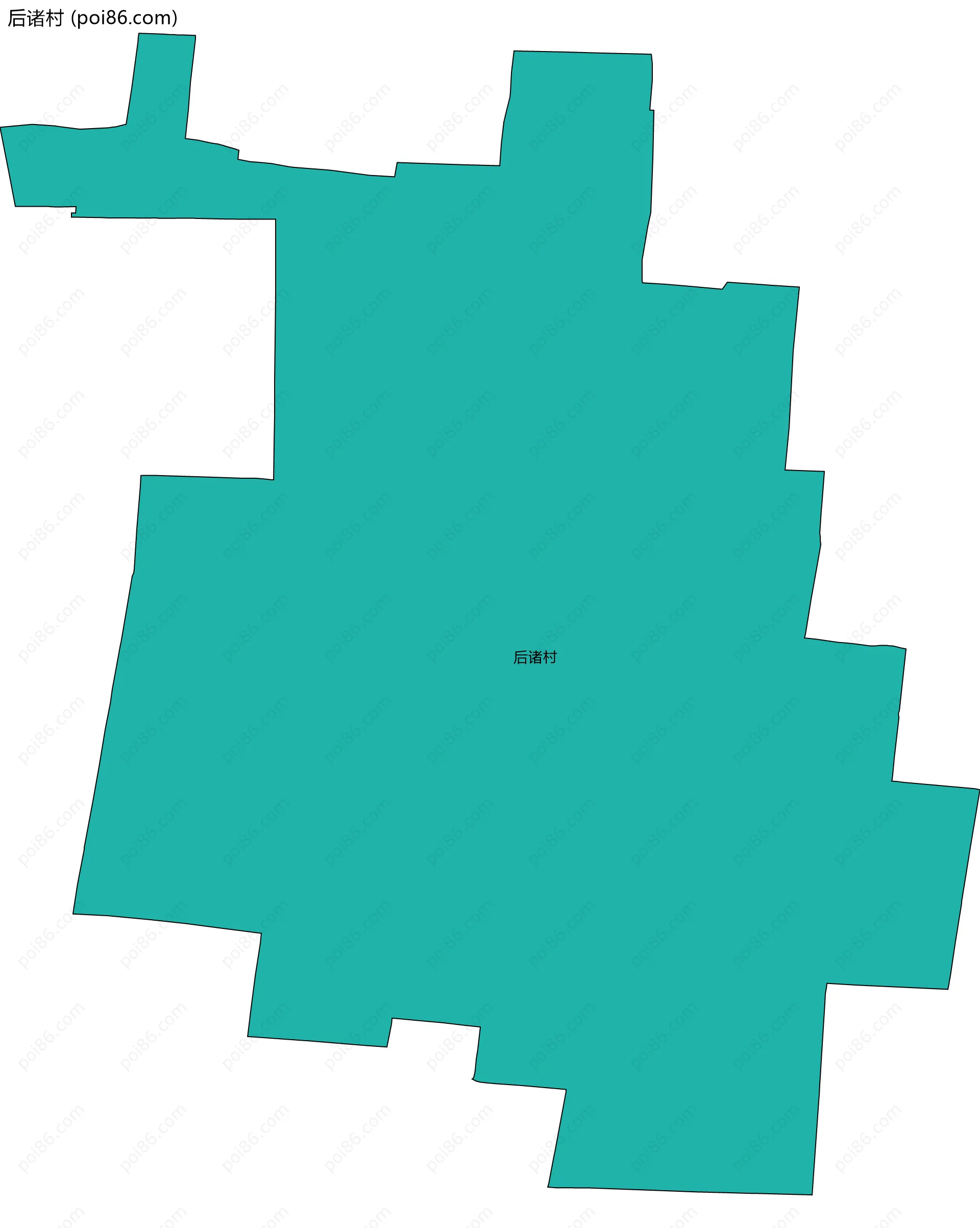 后诸村边界地图