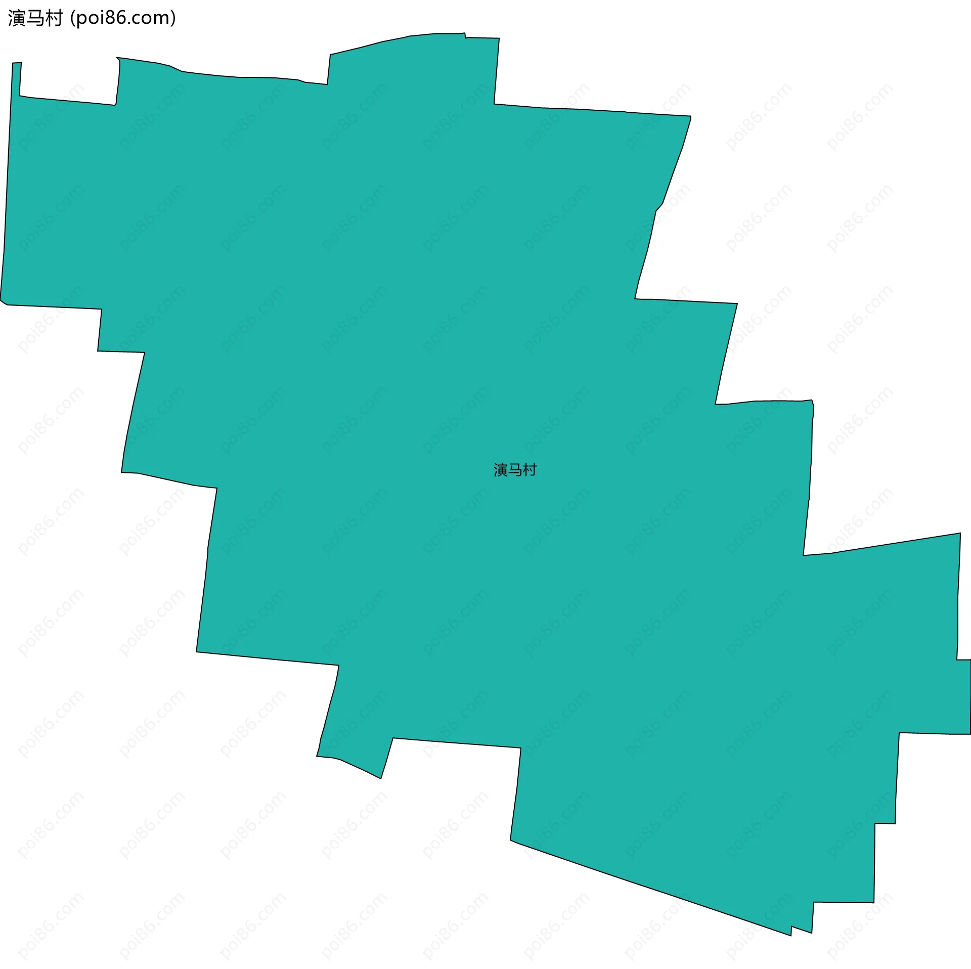 演马村边界地图
