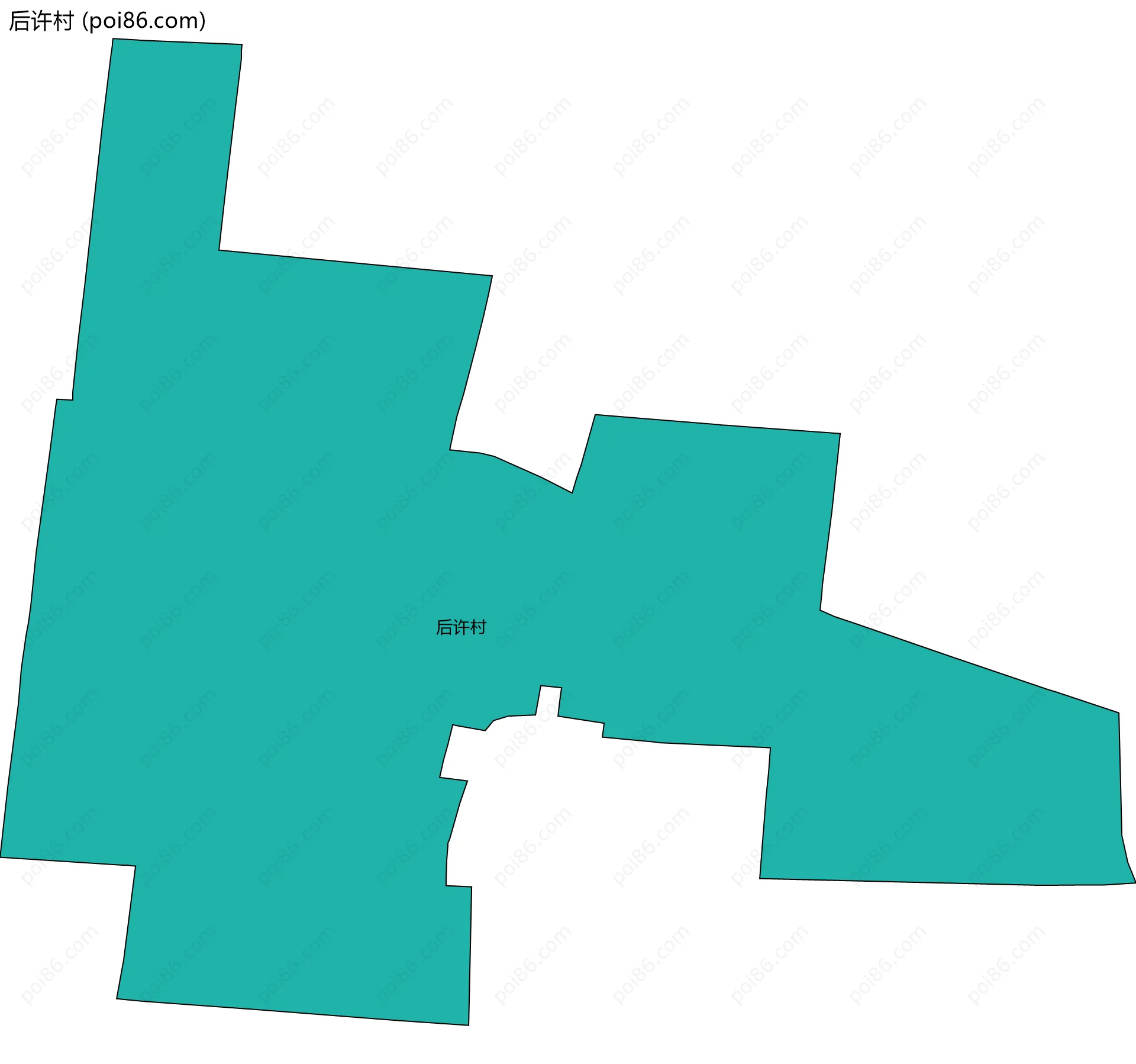 后许村边界地图