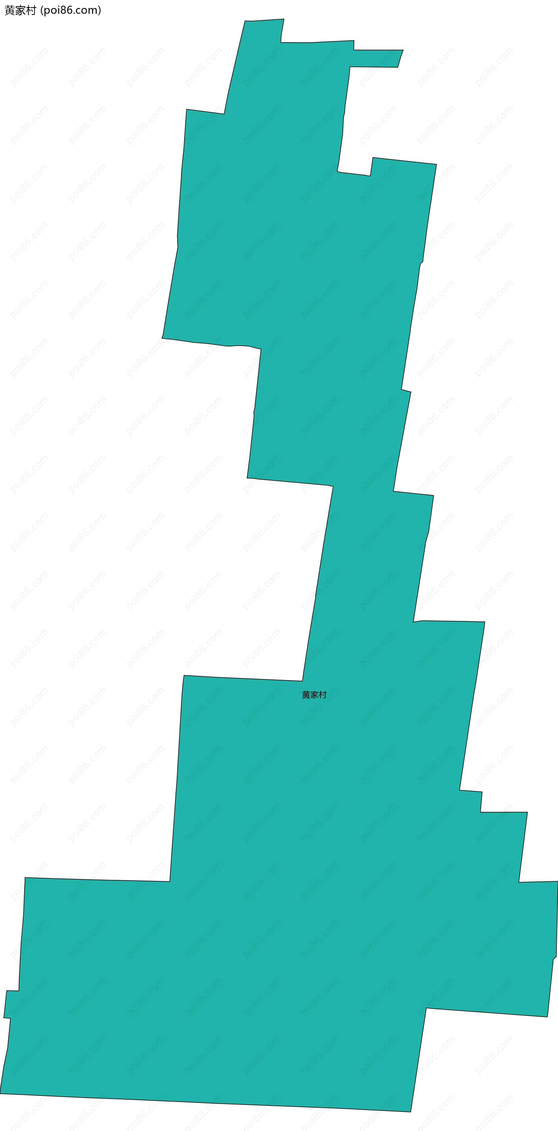 黄家村边界地图