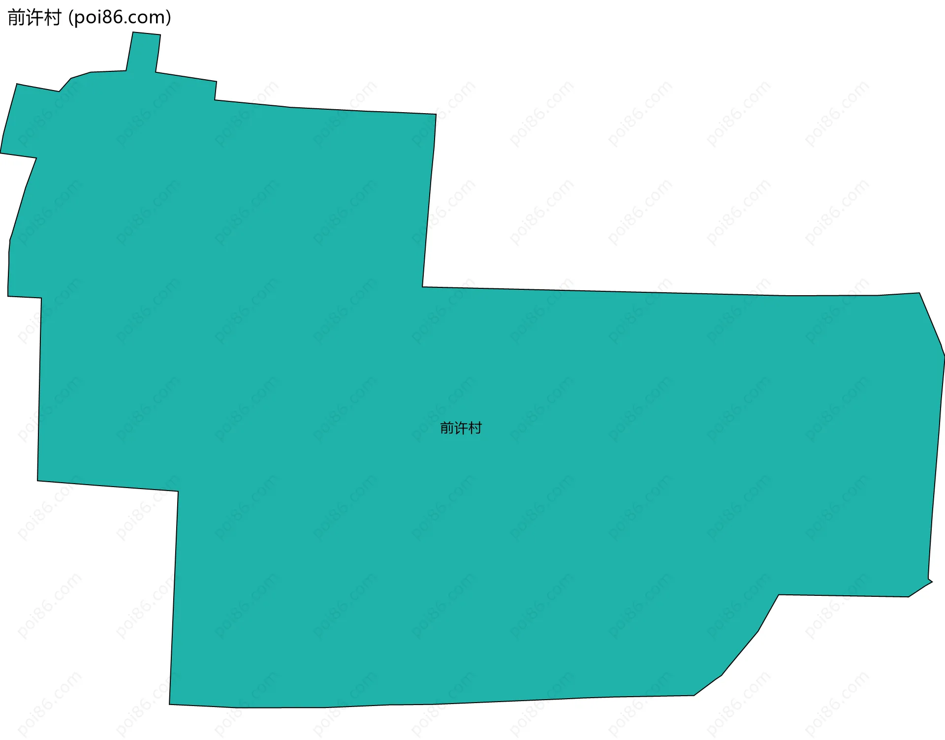 前许村边界地图
