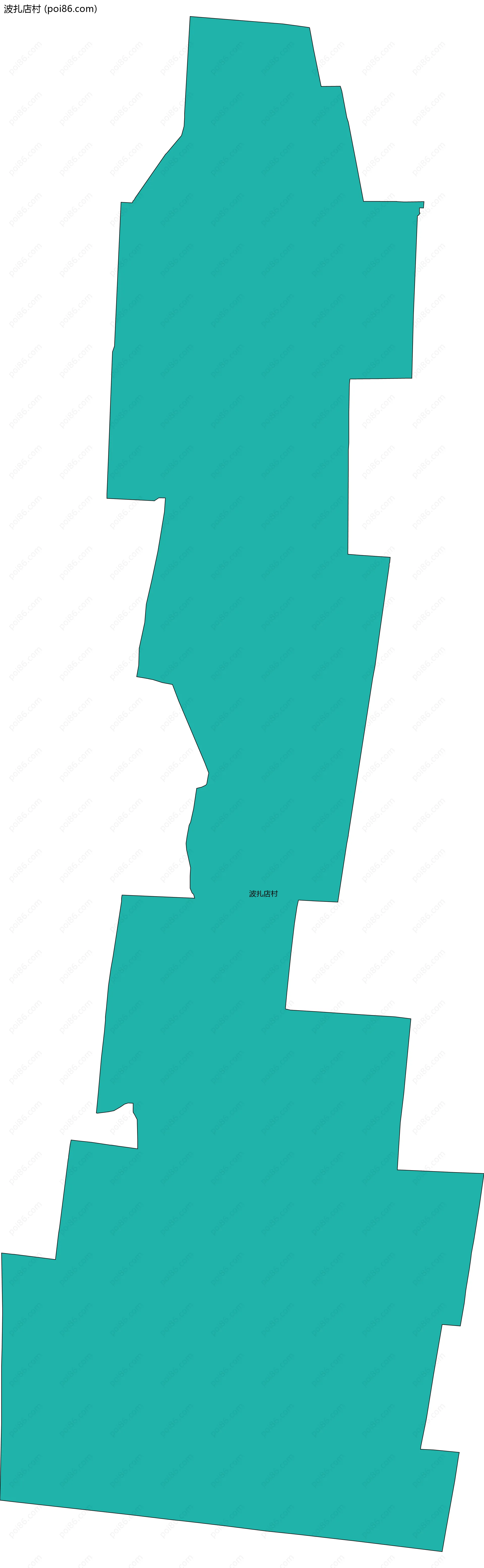 波扎店村边界地图