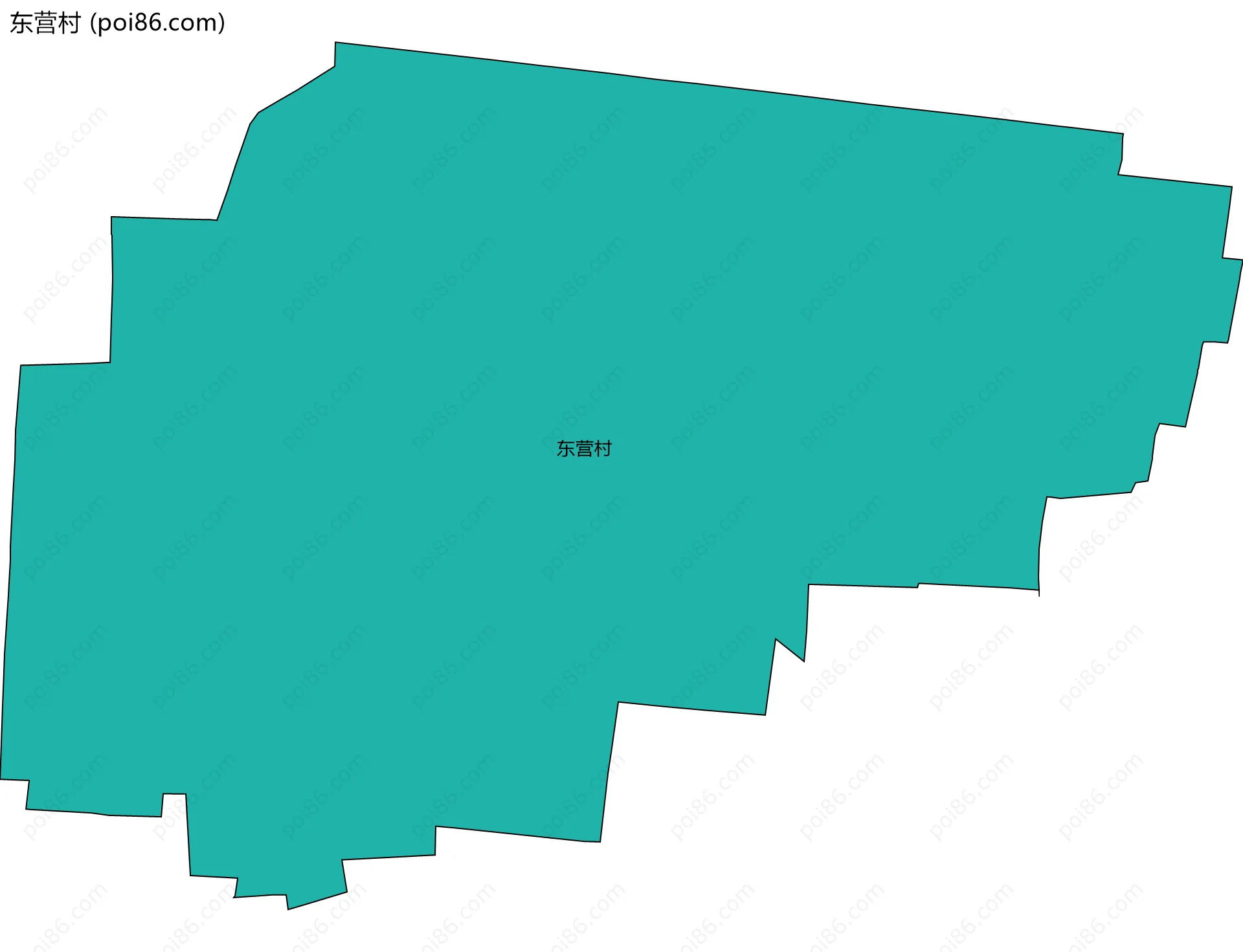 东营村边界地图