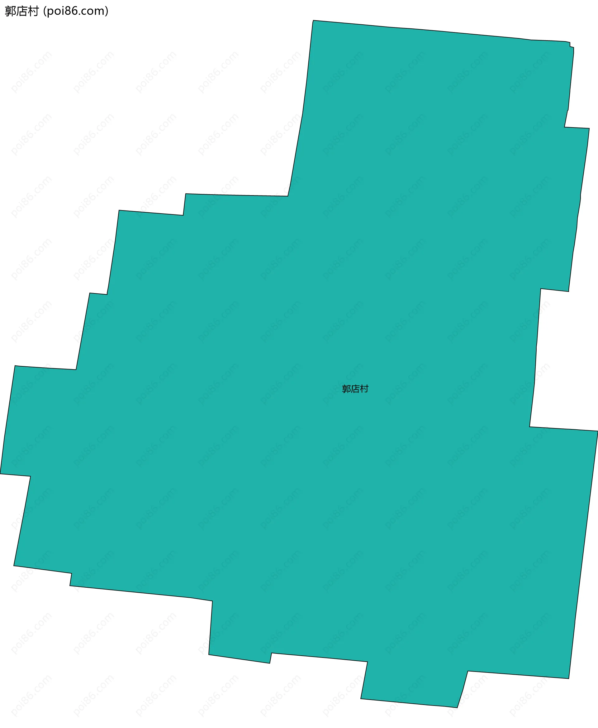 郭店村边界地图