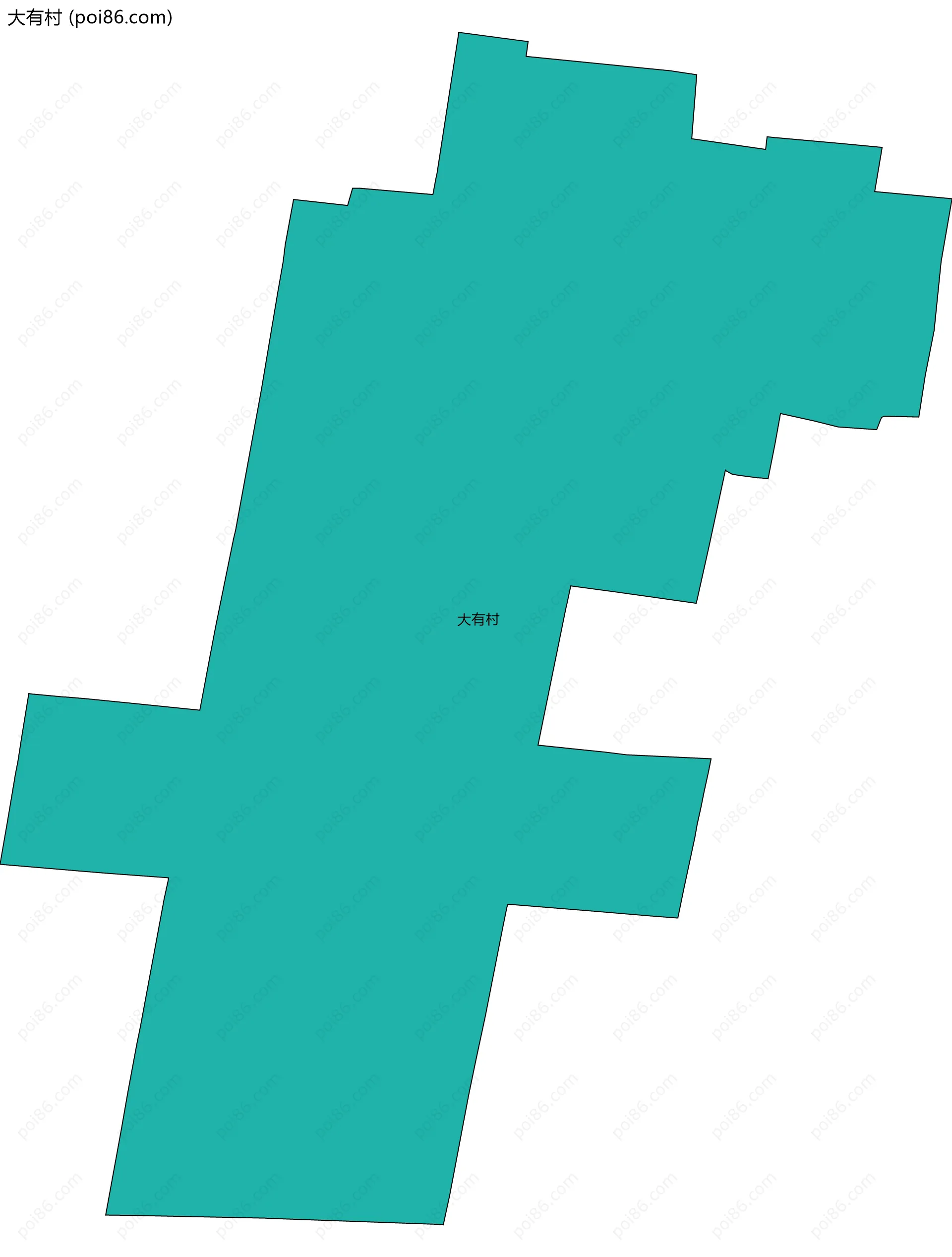 大有村边界地图