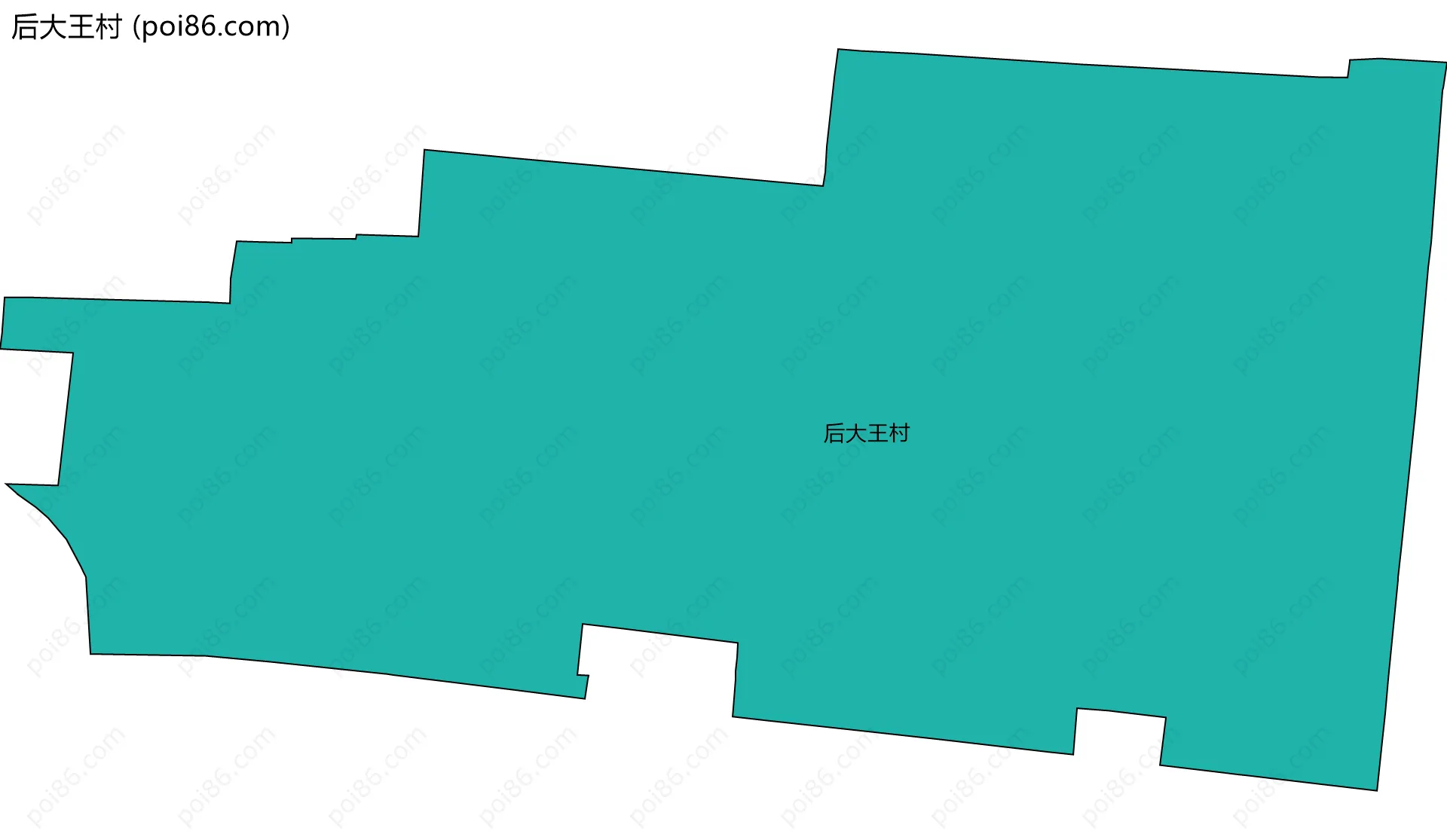 后大王村边界地图