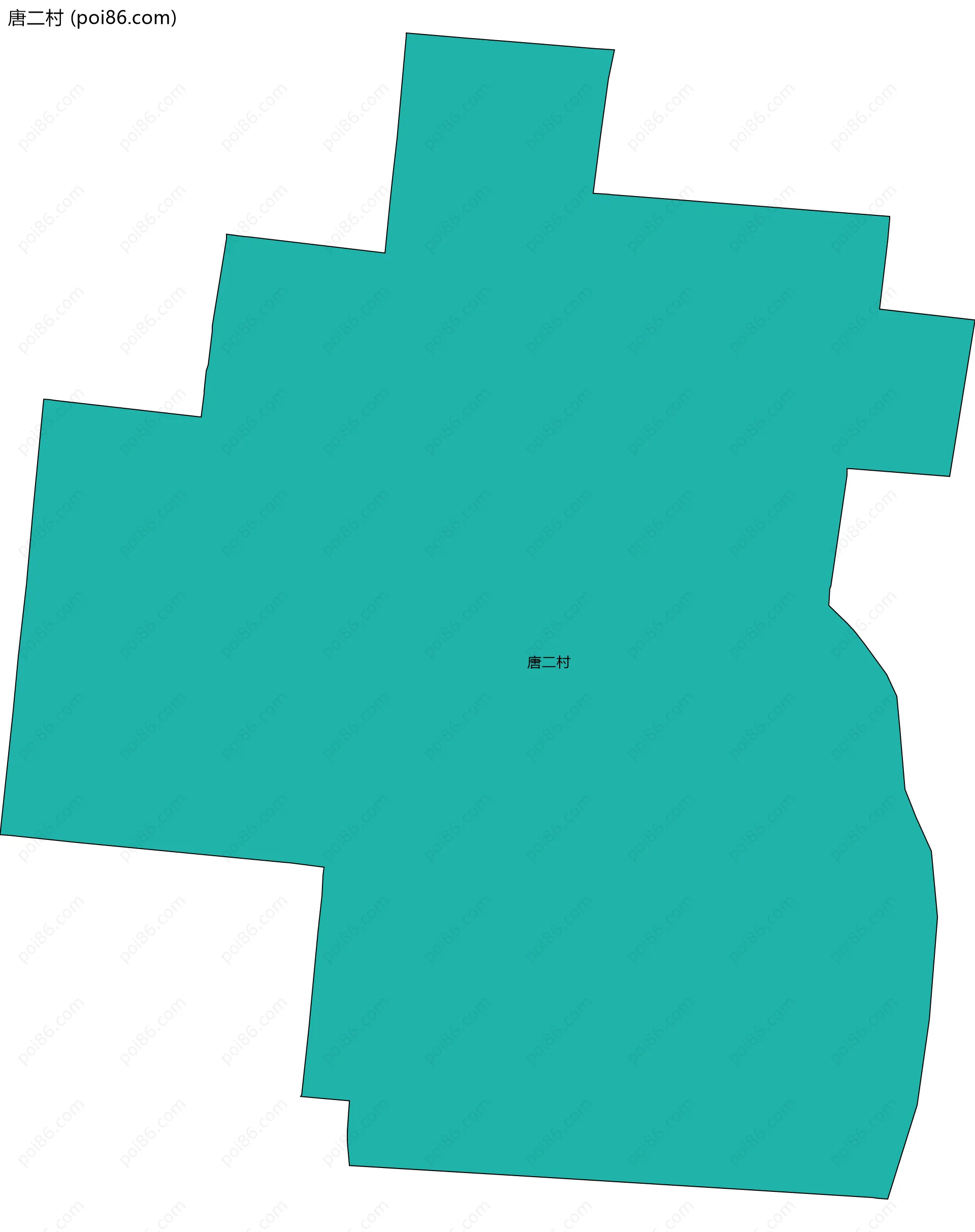 唐二村边界地图