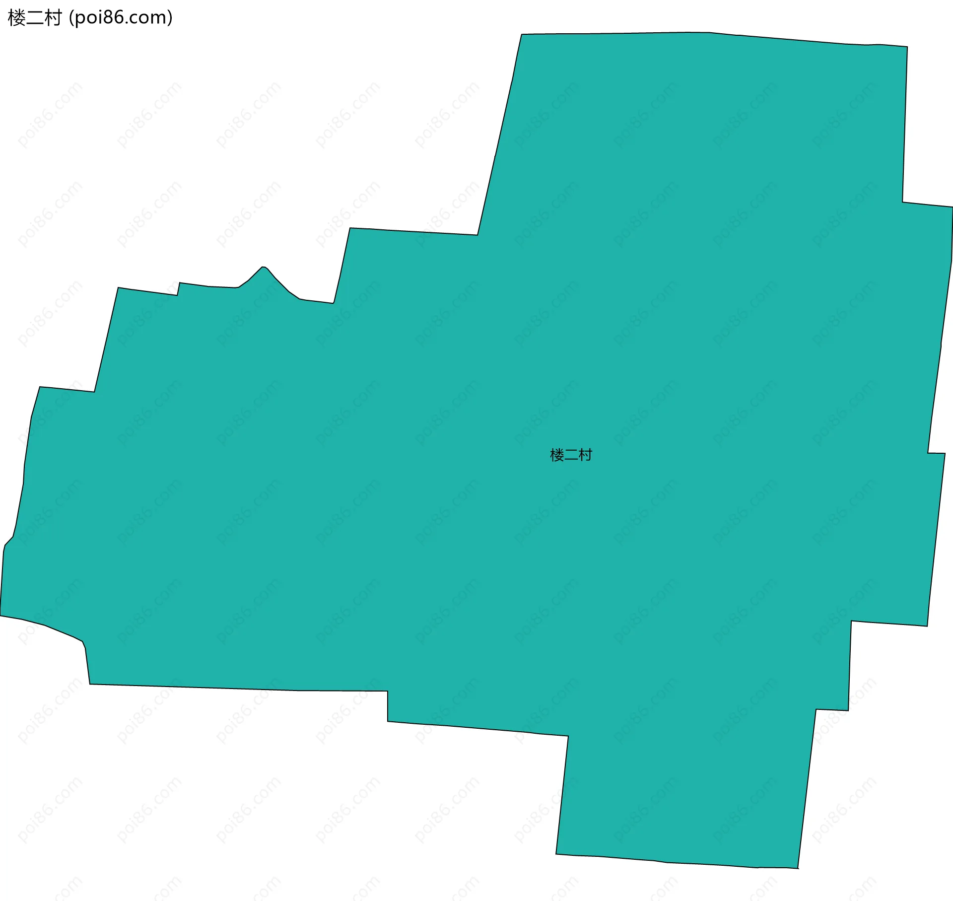 楼二村边界地图