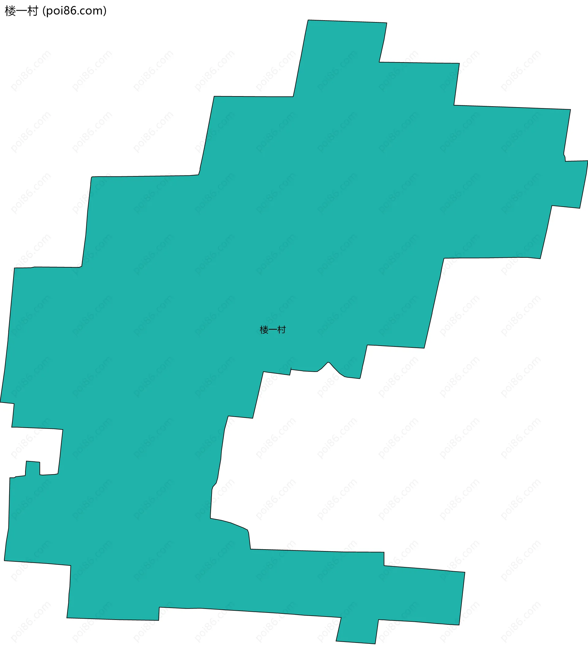 楼一村边界地图