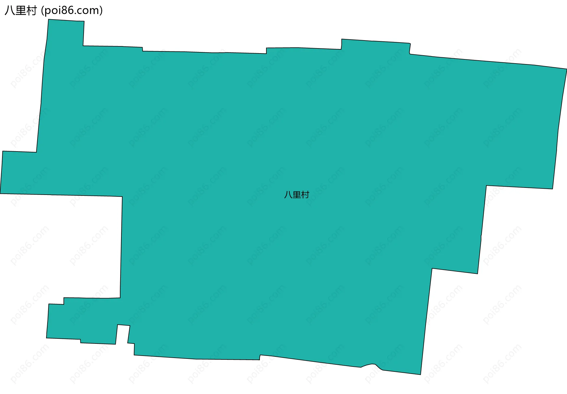 八里村边界地图