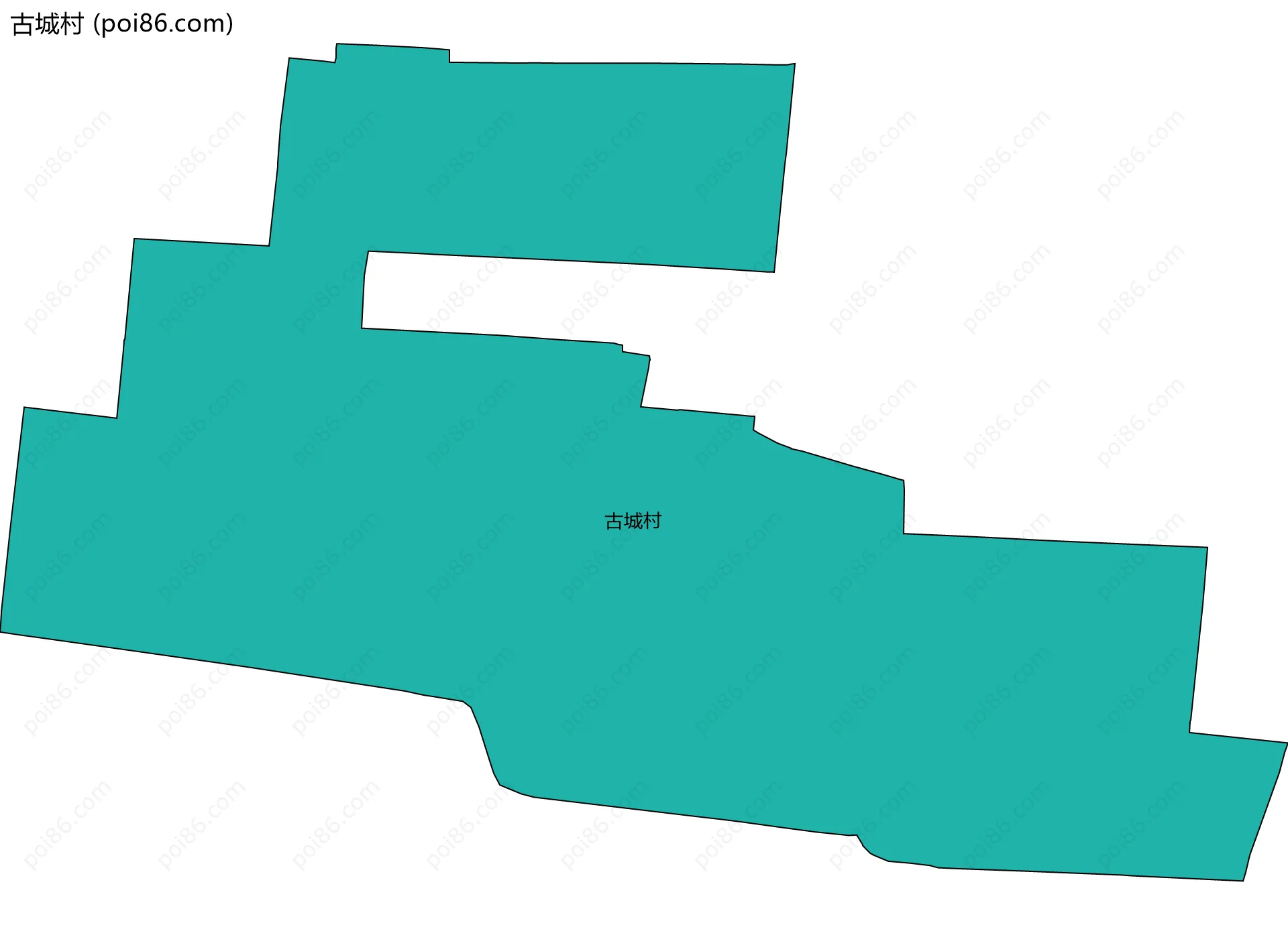 古城村边界地图