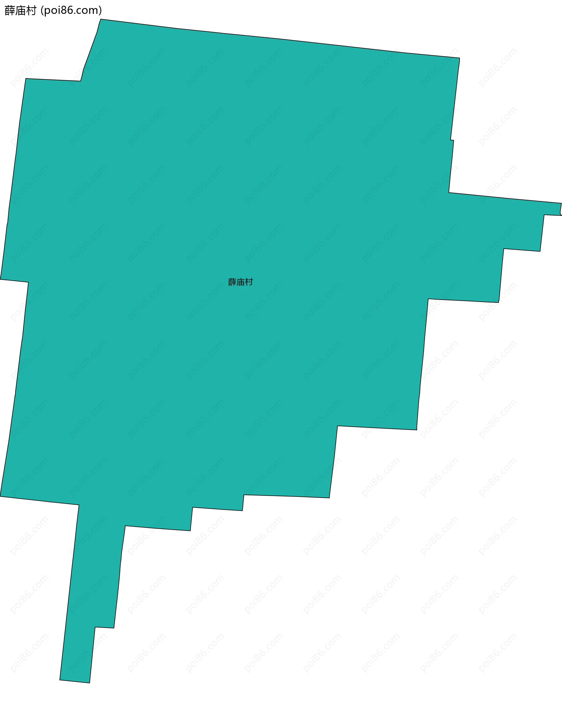 薛庙村边界地图