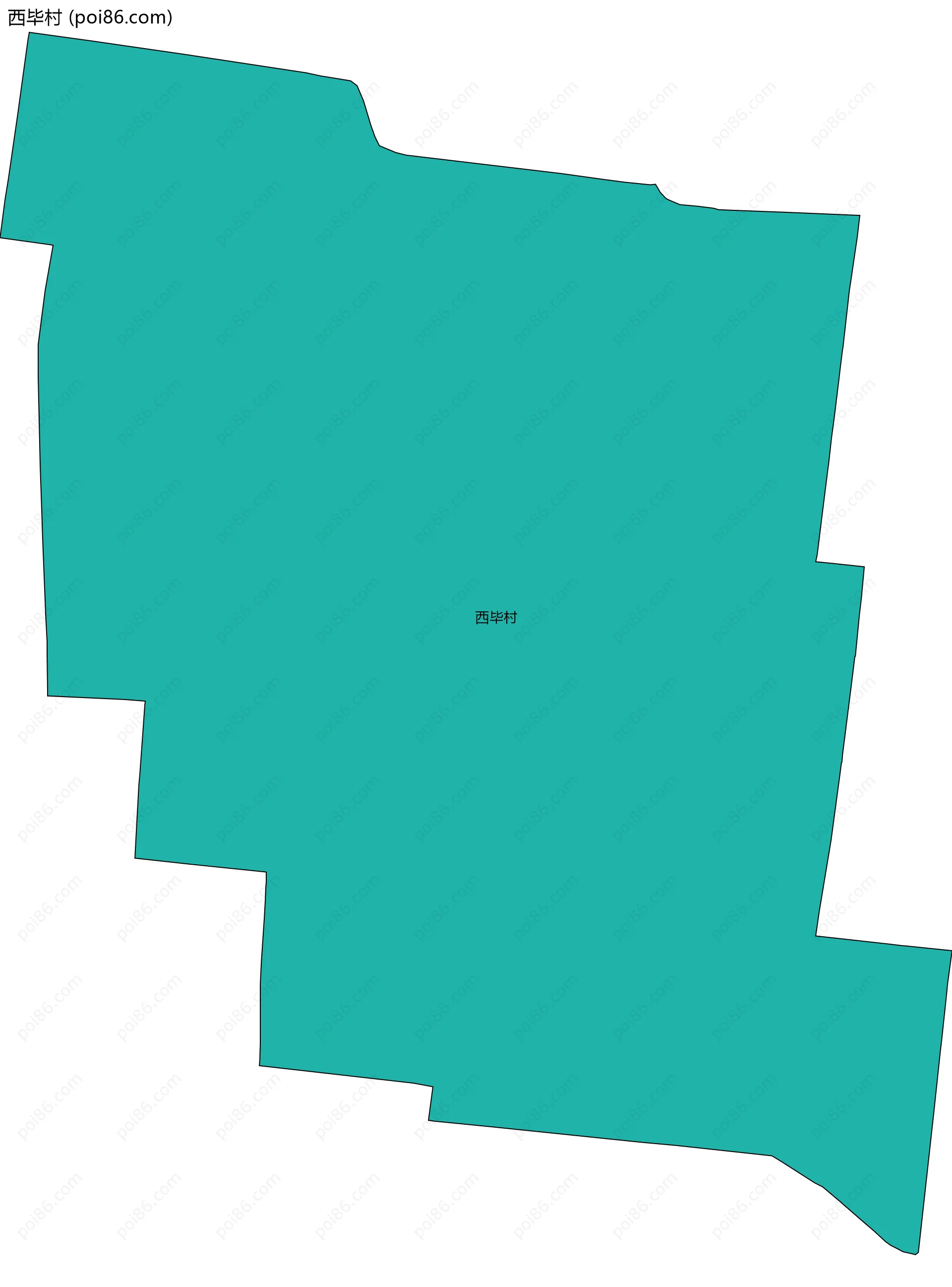 西毕村边界地图