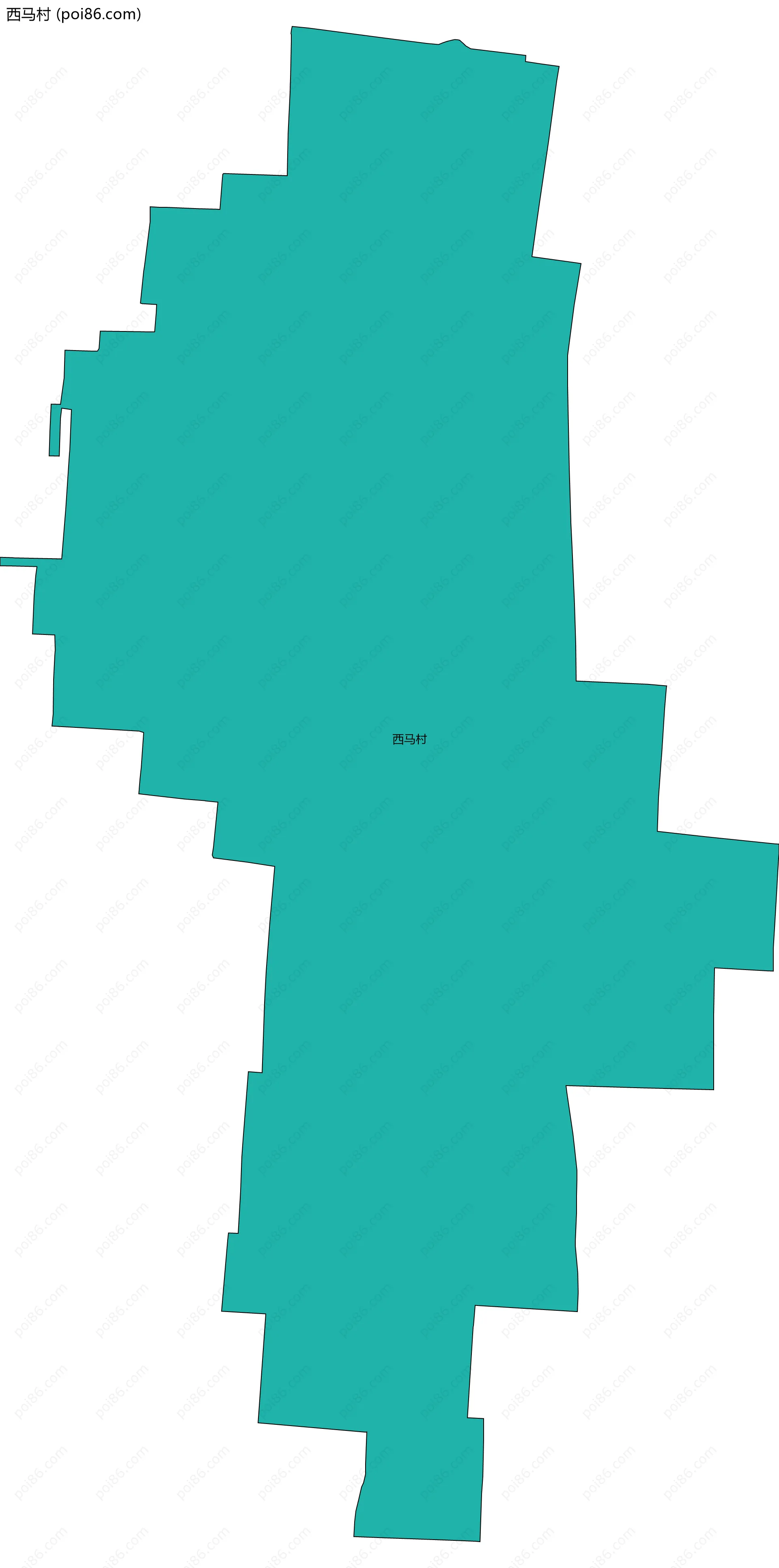 西马村边界地图