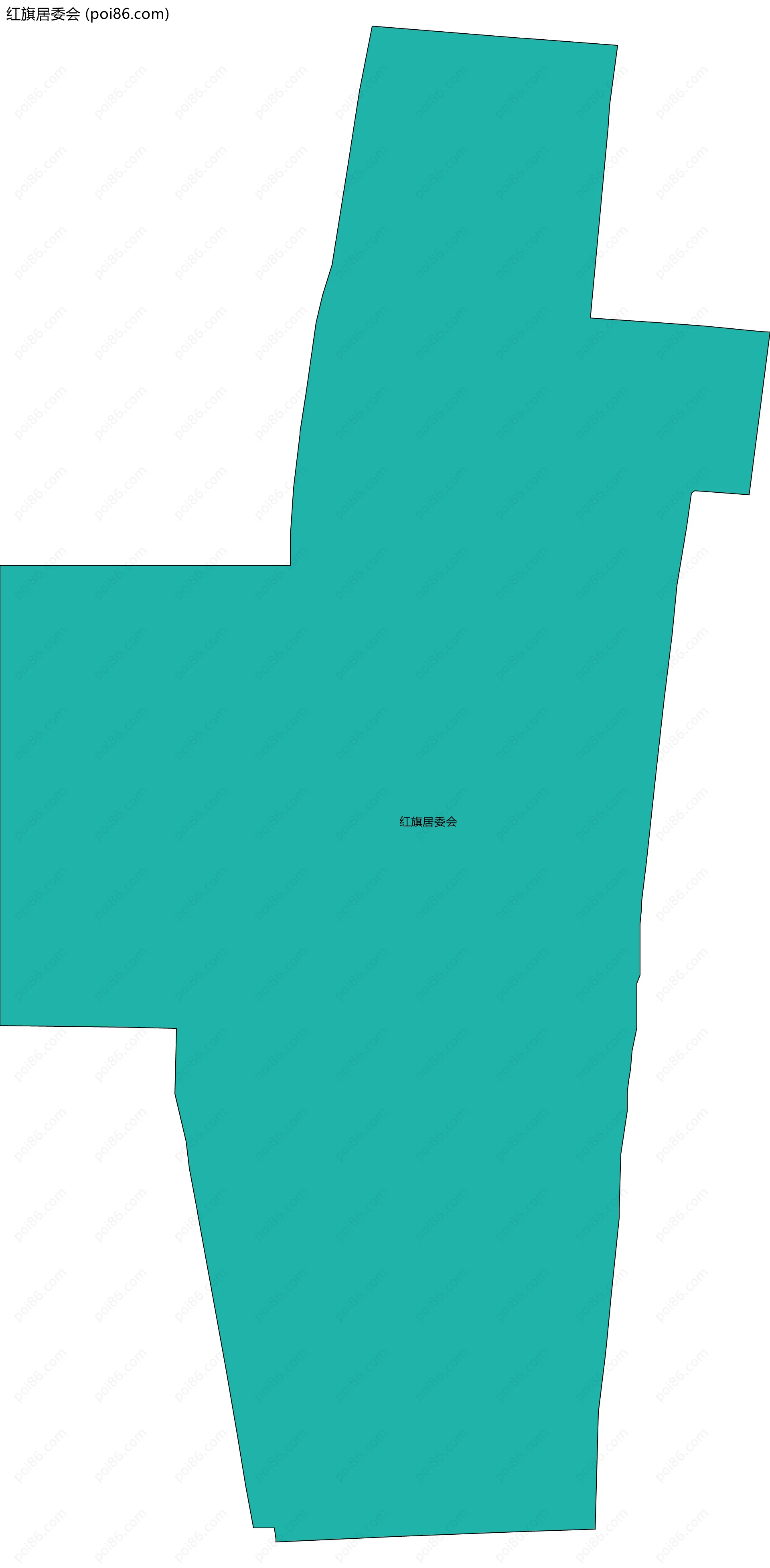 红旗居委会边界地图