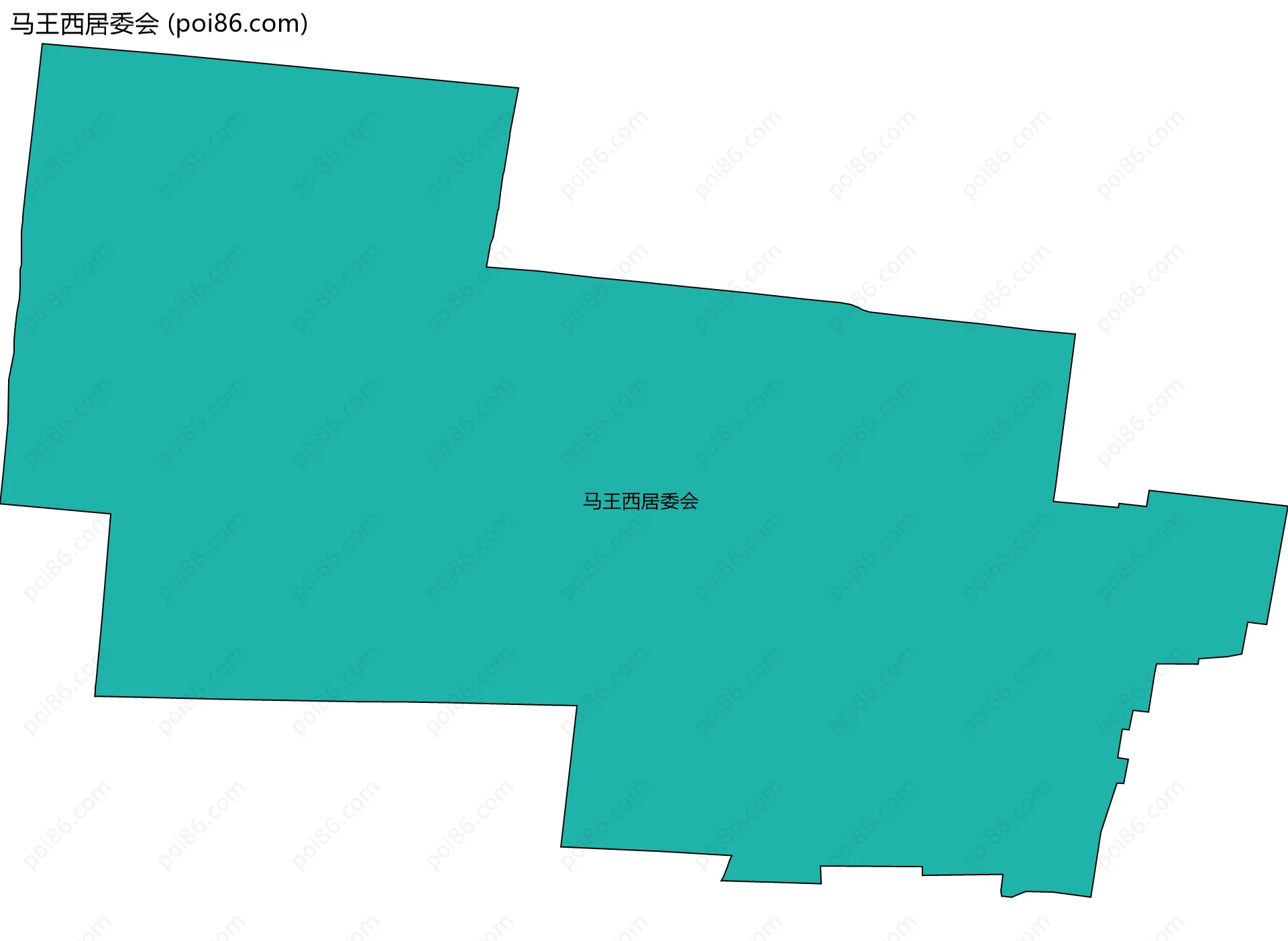 马王西居委会边界地图