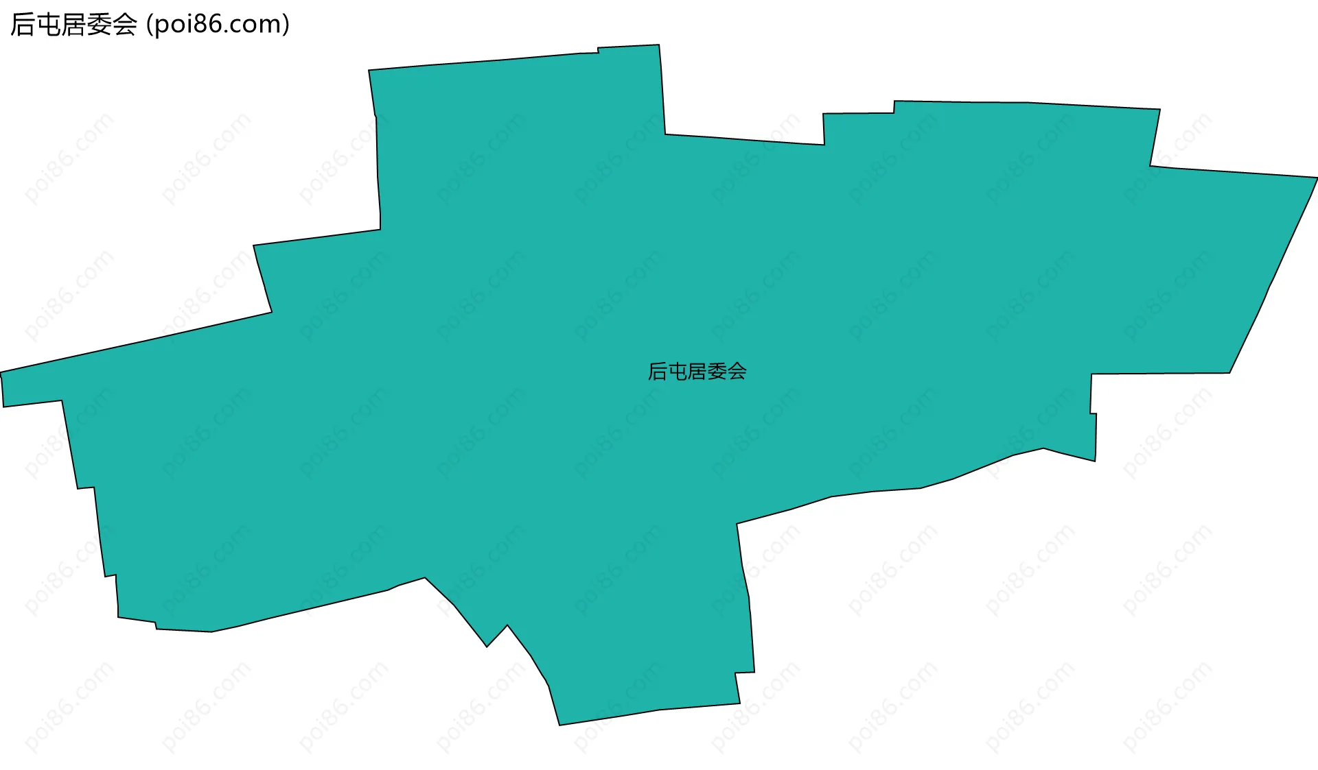 后屯居委会边界地图