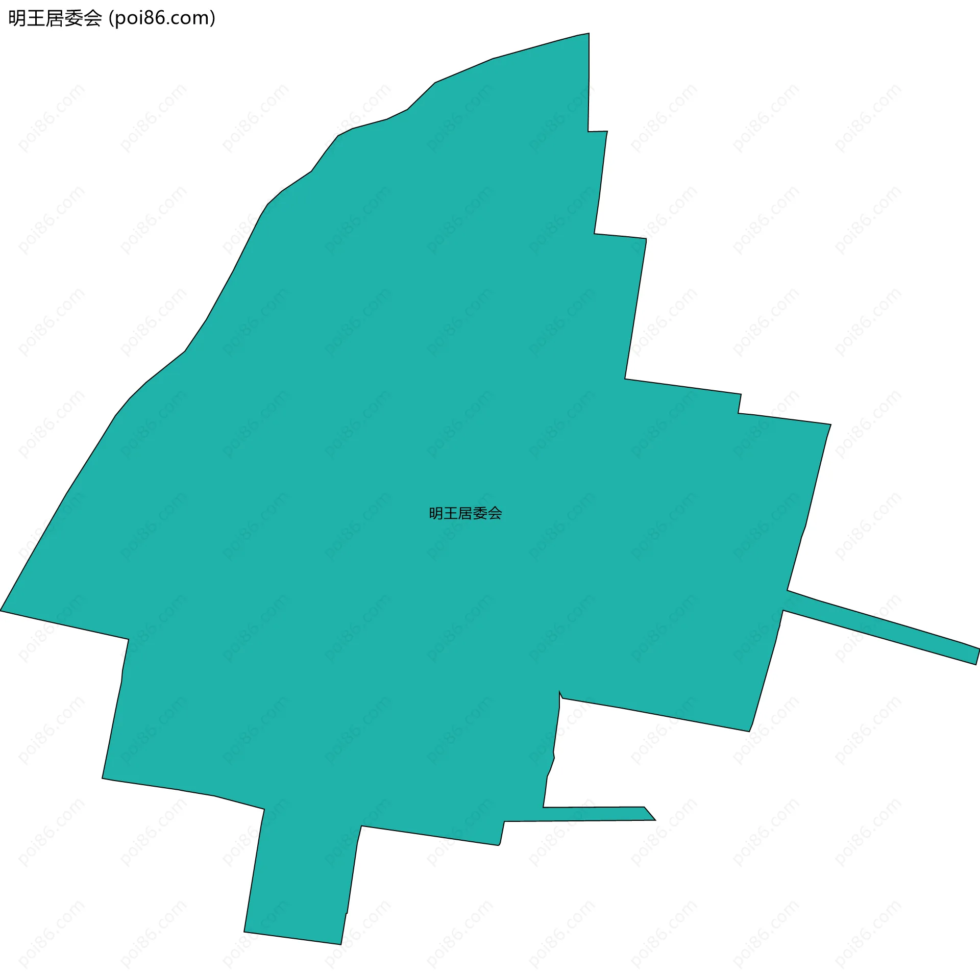 明王居委会边界地图