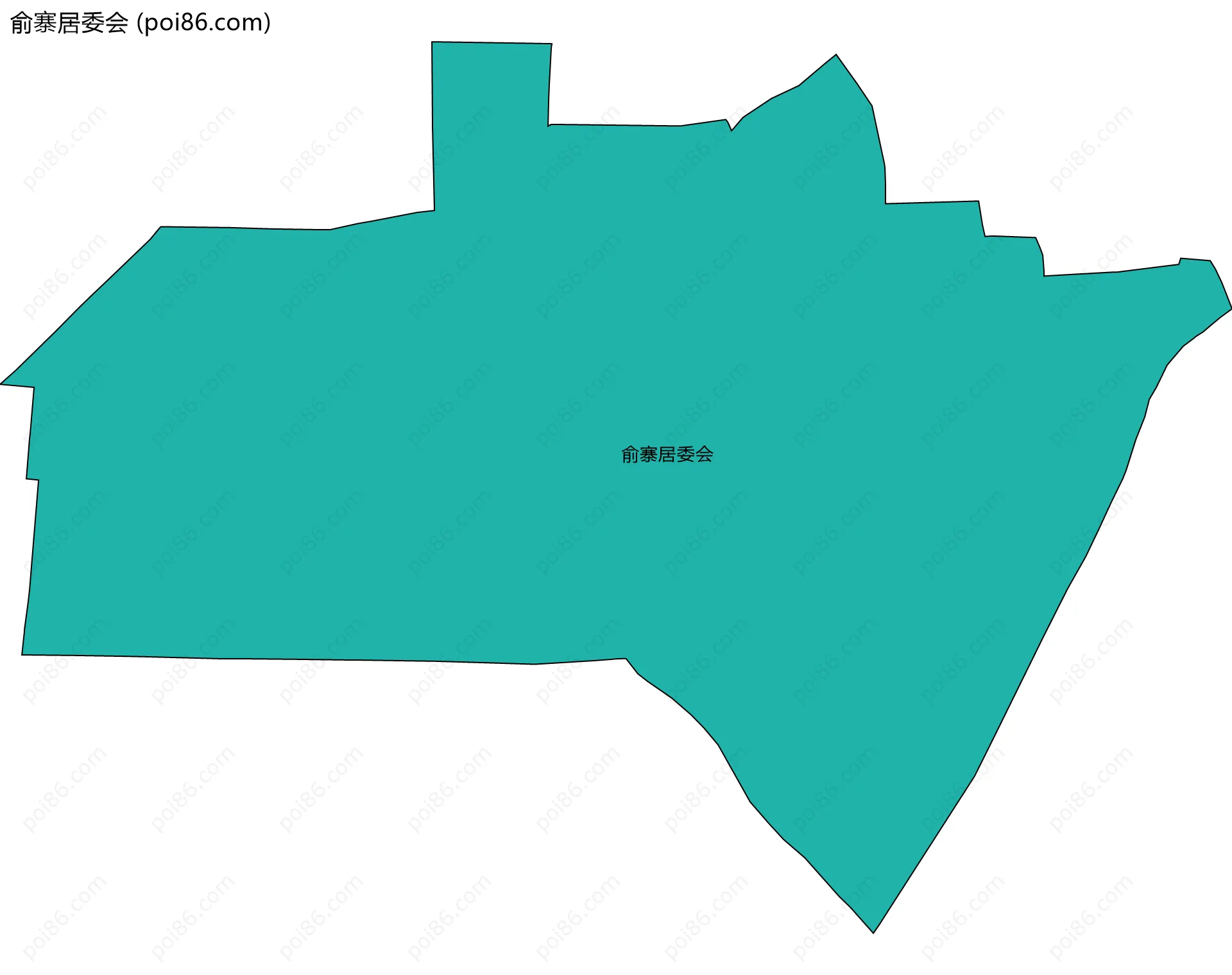 俞寨居委会边界地图