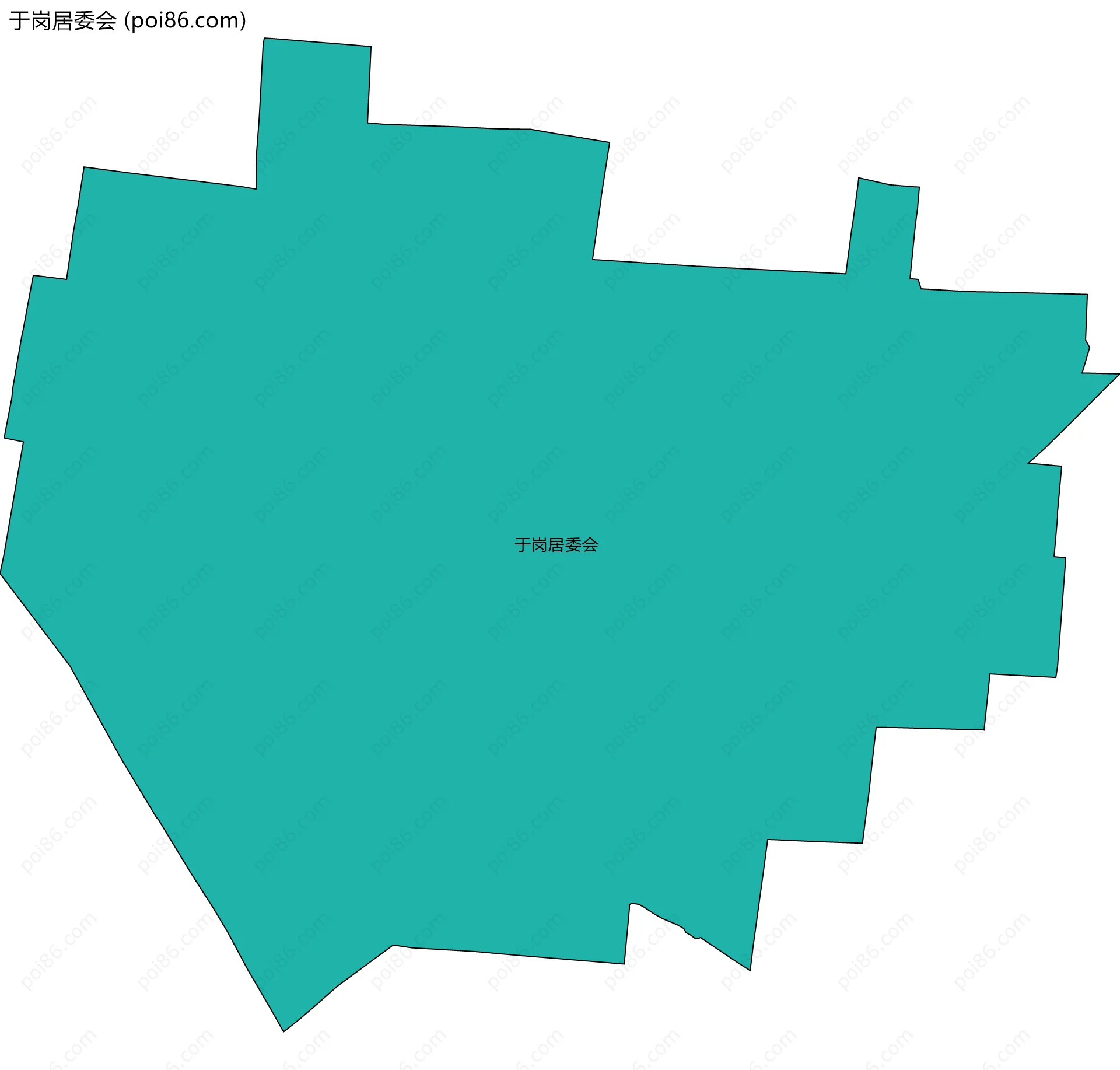 于岗居委会边界地图