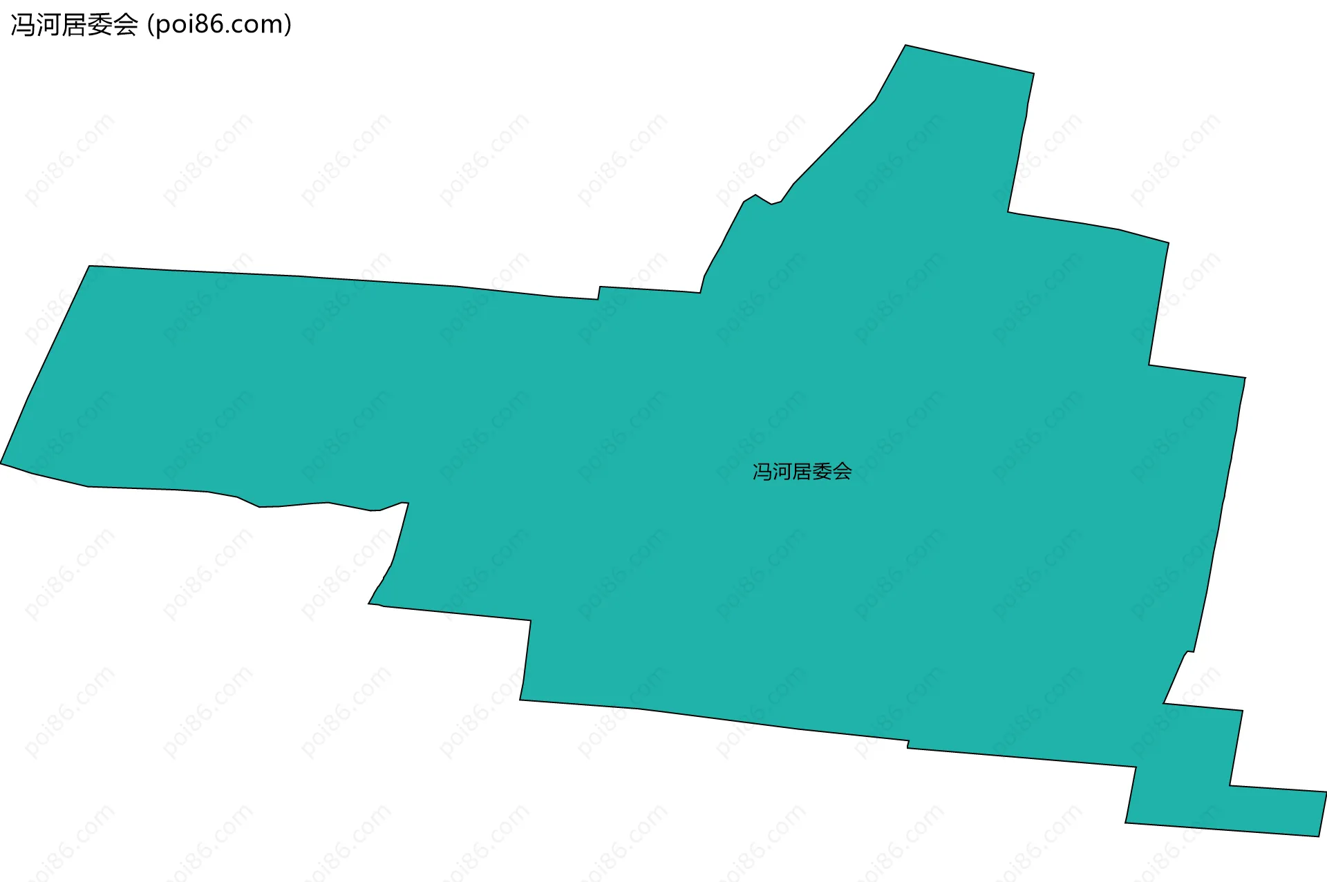 冯河居委会边界地图