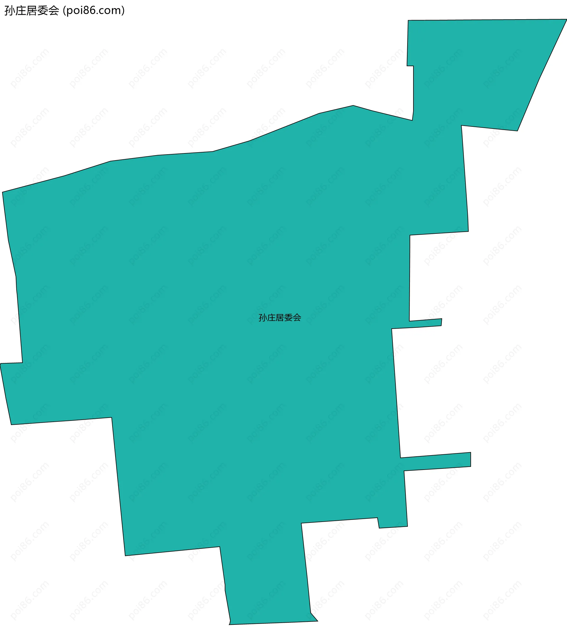 孙庄居委会边界地图