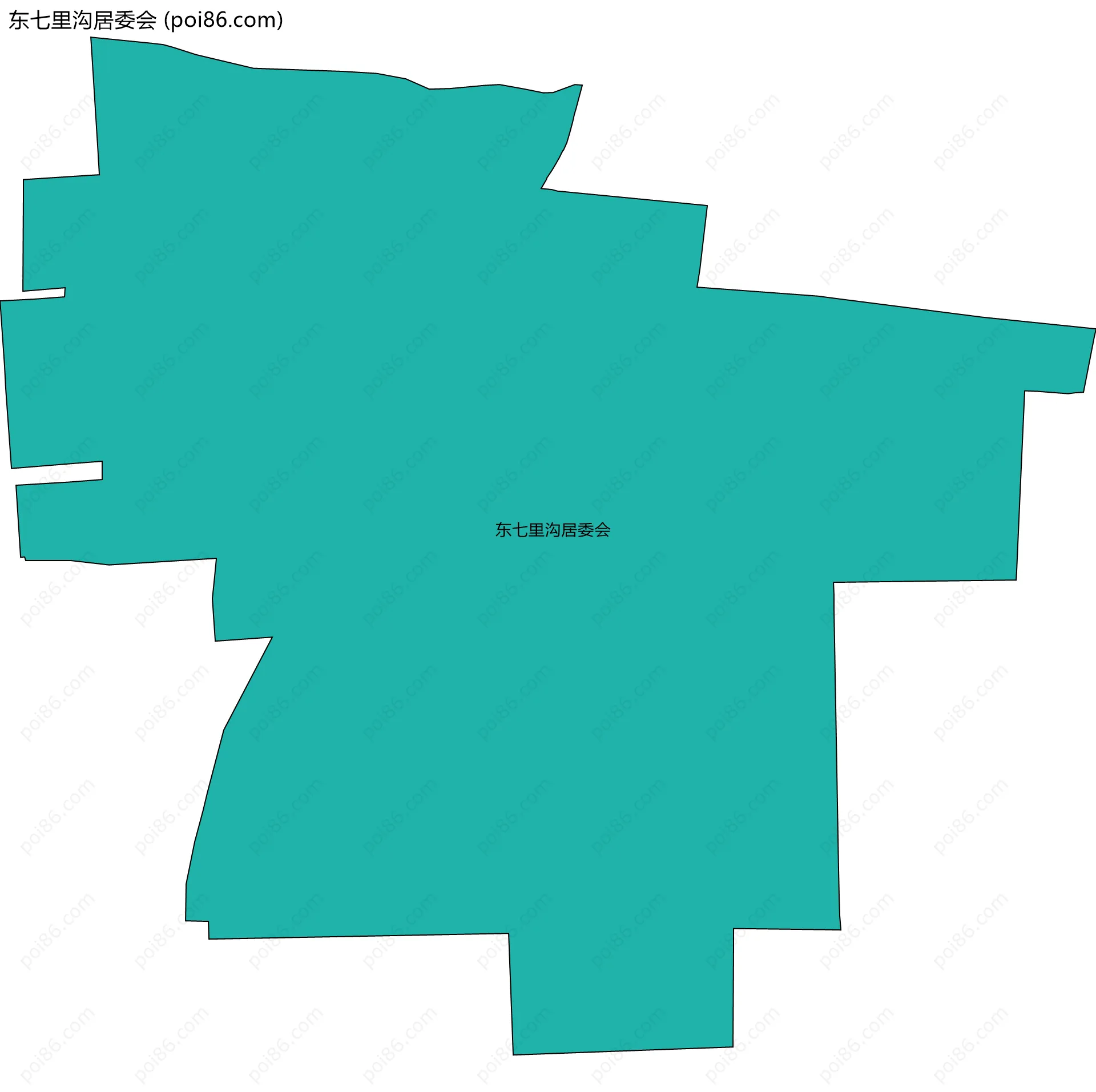 东七里沟居委会边界地图