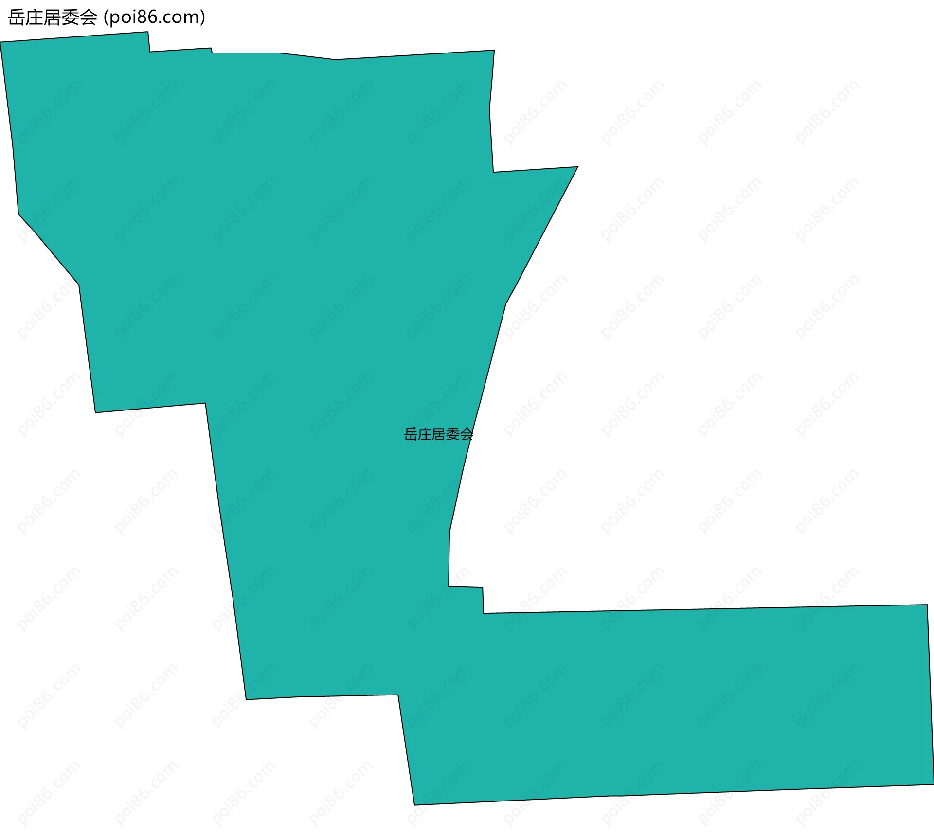 岳庄居委会边界地图