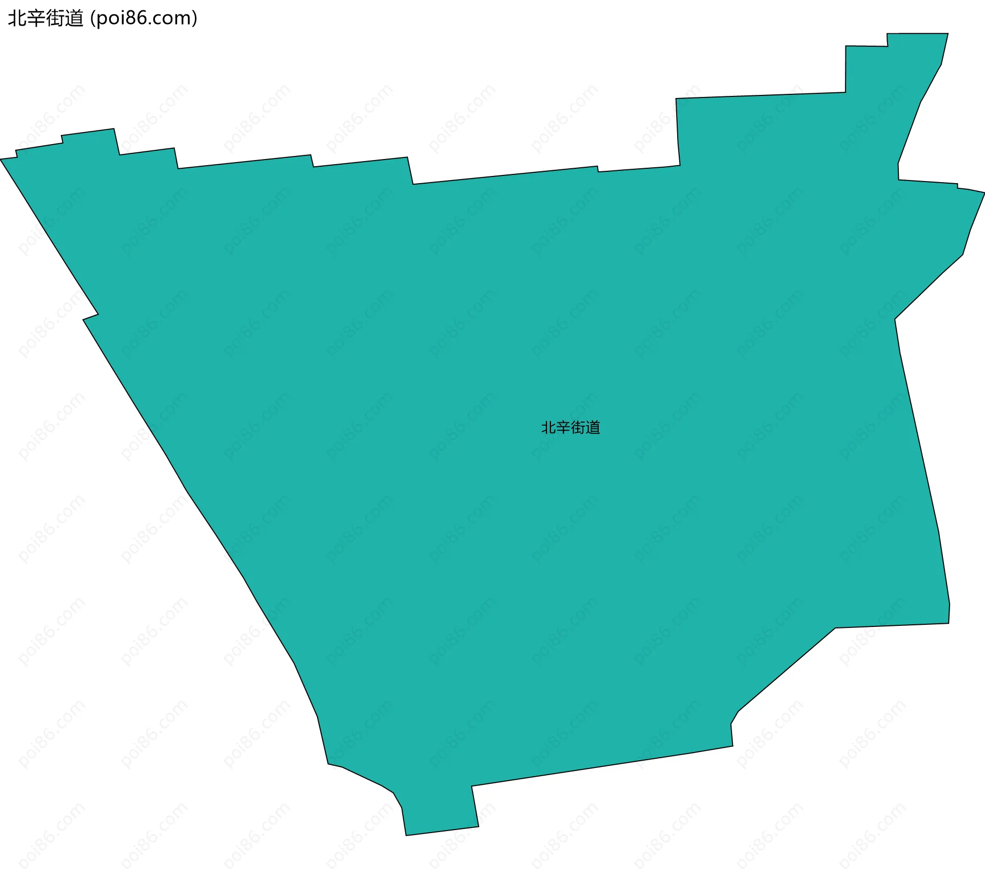 北辛街道边界地图