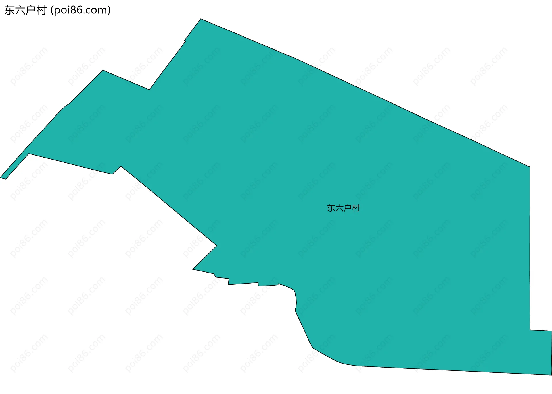 东六户村边界地图